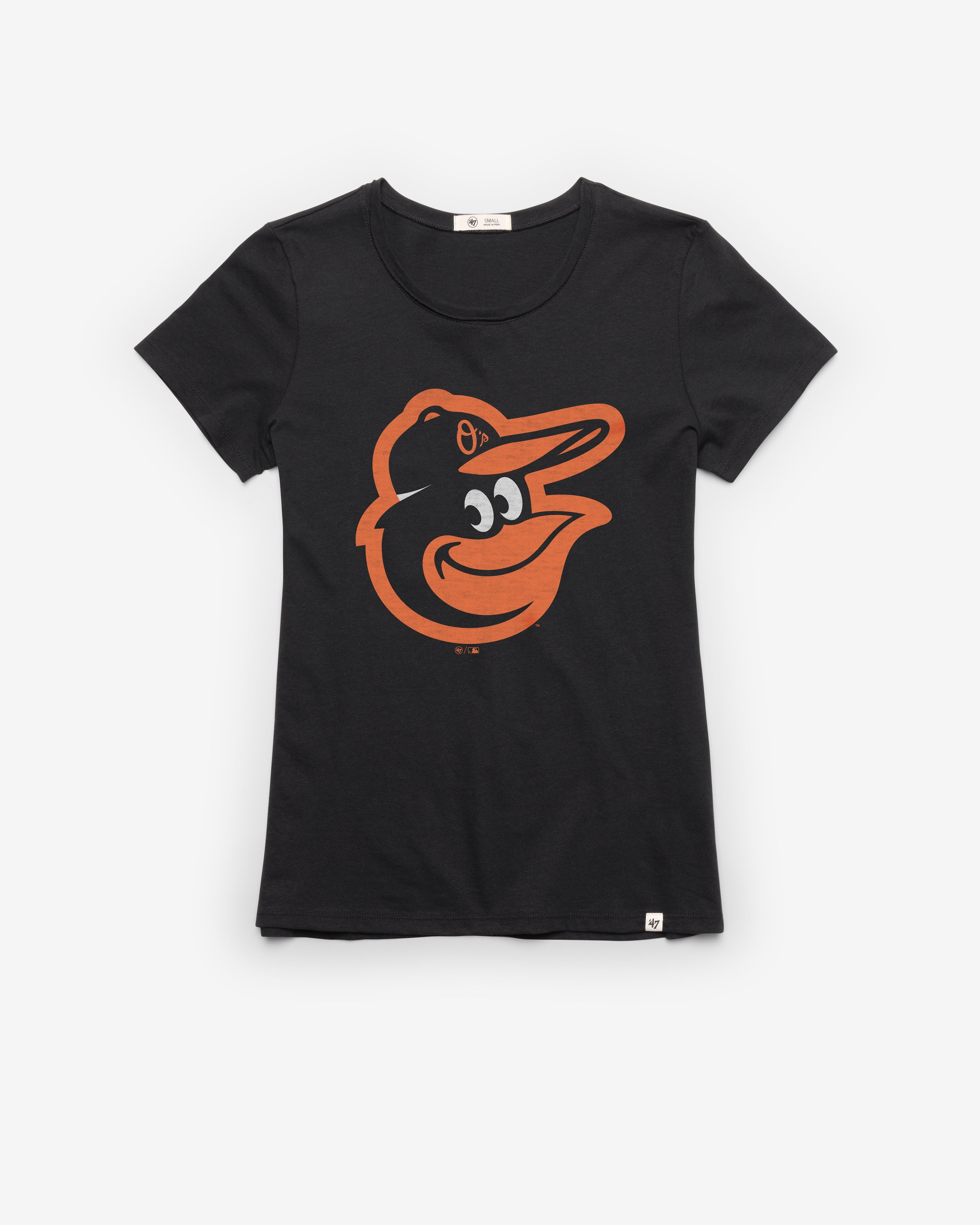 BALTIMORE ORIOLES PREMIER '47 FRANKIE TEE WOMENS FLINT BLACK