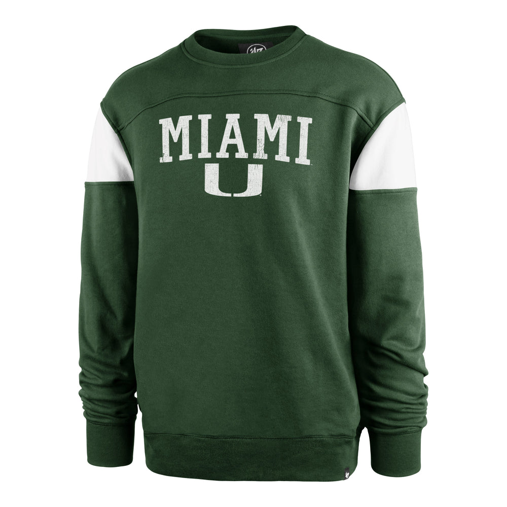 MIAMI HURRICANES GROUNDBREAK '47 ONSET CREW ELM GREEN