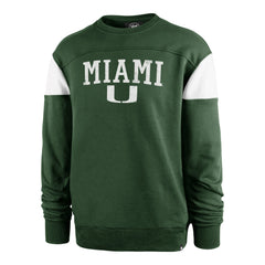 MIAMI HURRICANES GROUNDBREAK '47 ONSET CREW ELM GREEN
