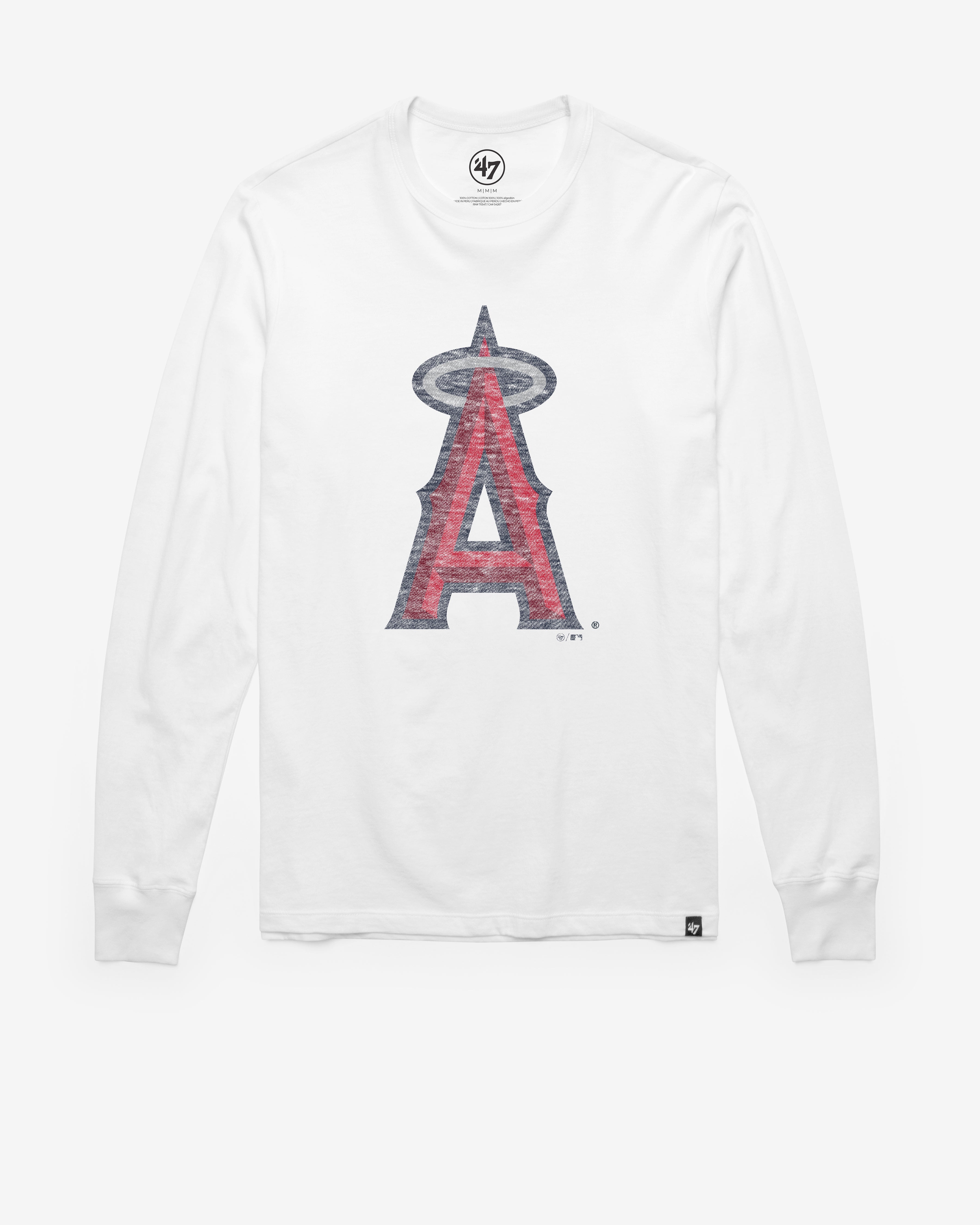 LOS ANGELES ANGELS PREMIER '47 FRANKLIN LONG SLEEVE TEE WHITE WASH