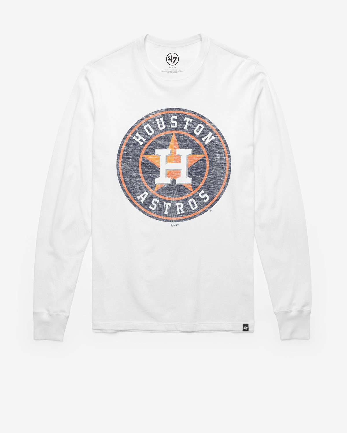 HOUSTON ASTROS PREMIER '47 FRANKLIN LONG SLEEVE TEE WHITE WASH