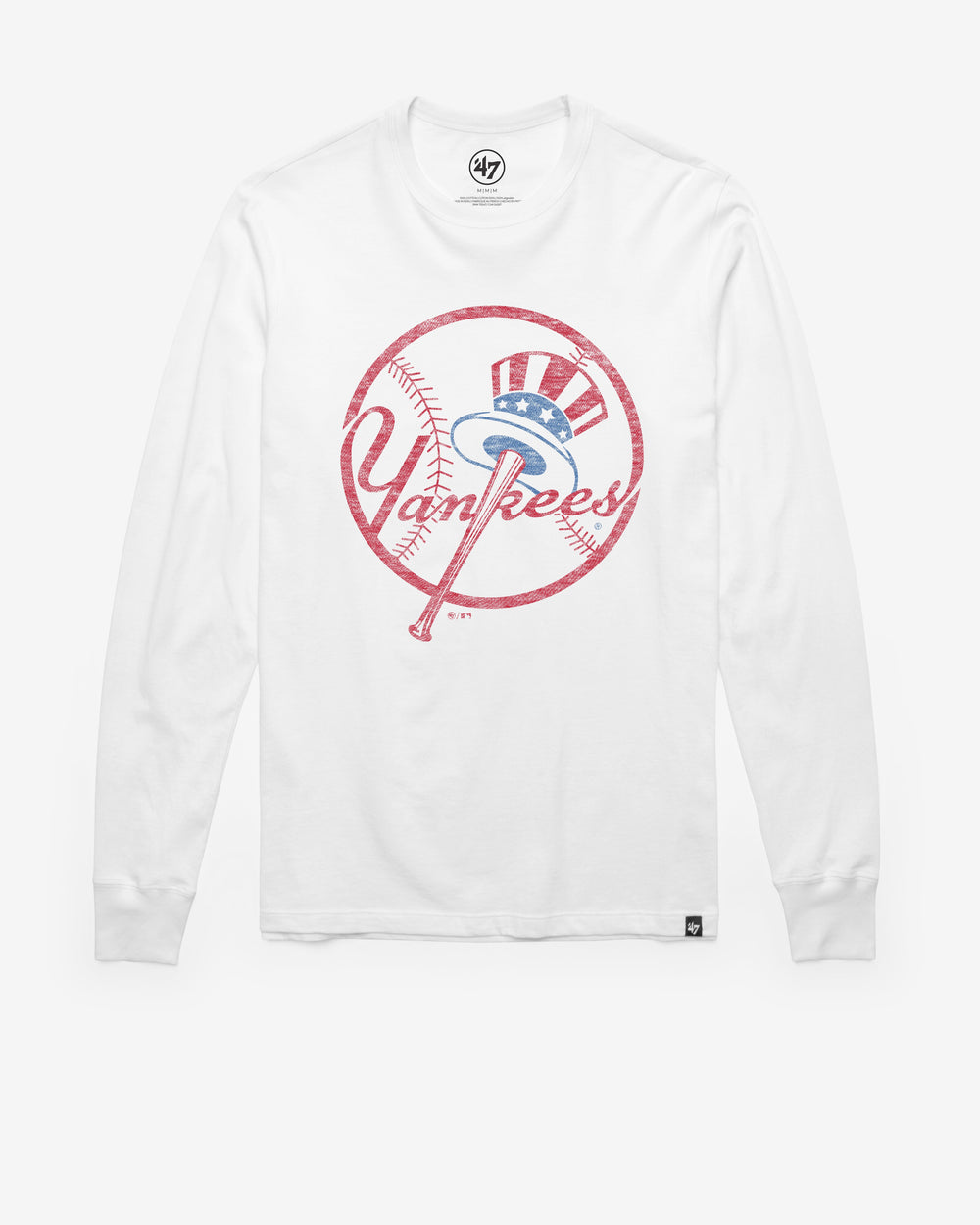 NEW YORK YANKEES PREMIER '47 FRANKLIN LONG SLEEVE TEE WHITE WASH