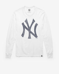 NEW YORK YANKEES PREMIER '47 FRANKLIN LONG SLEEVE TEE WHITE WASH