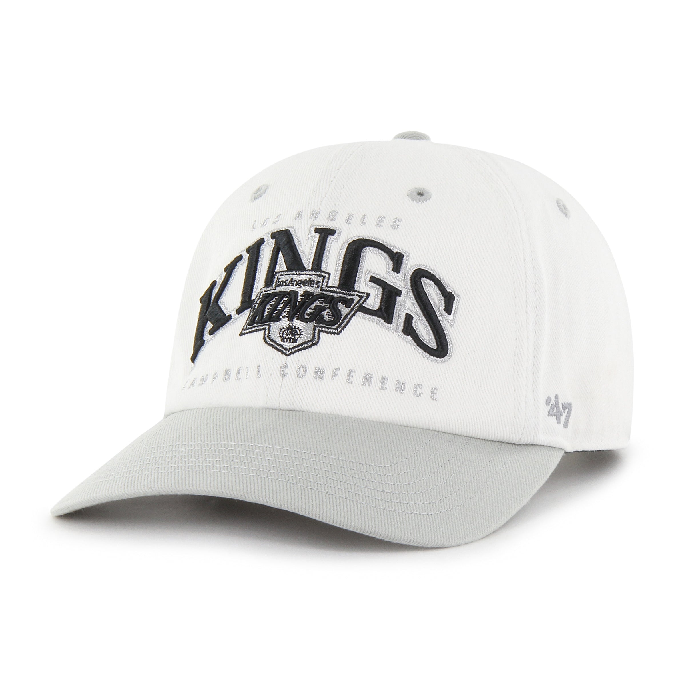 LOS ANGELES KINGS VINTAGE RETRO FREEZE '47 CLEAN UP MF MID FIT RAW WHITE