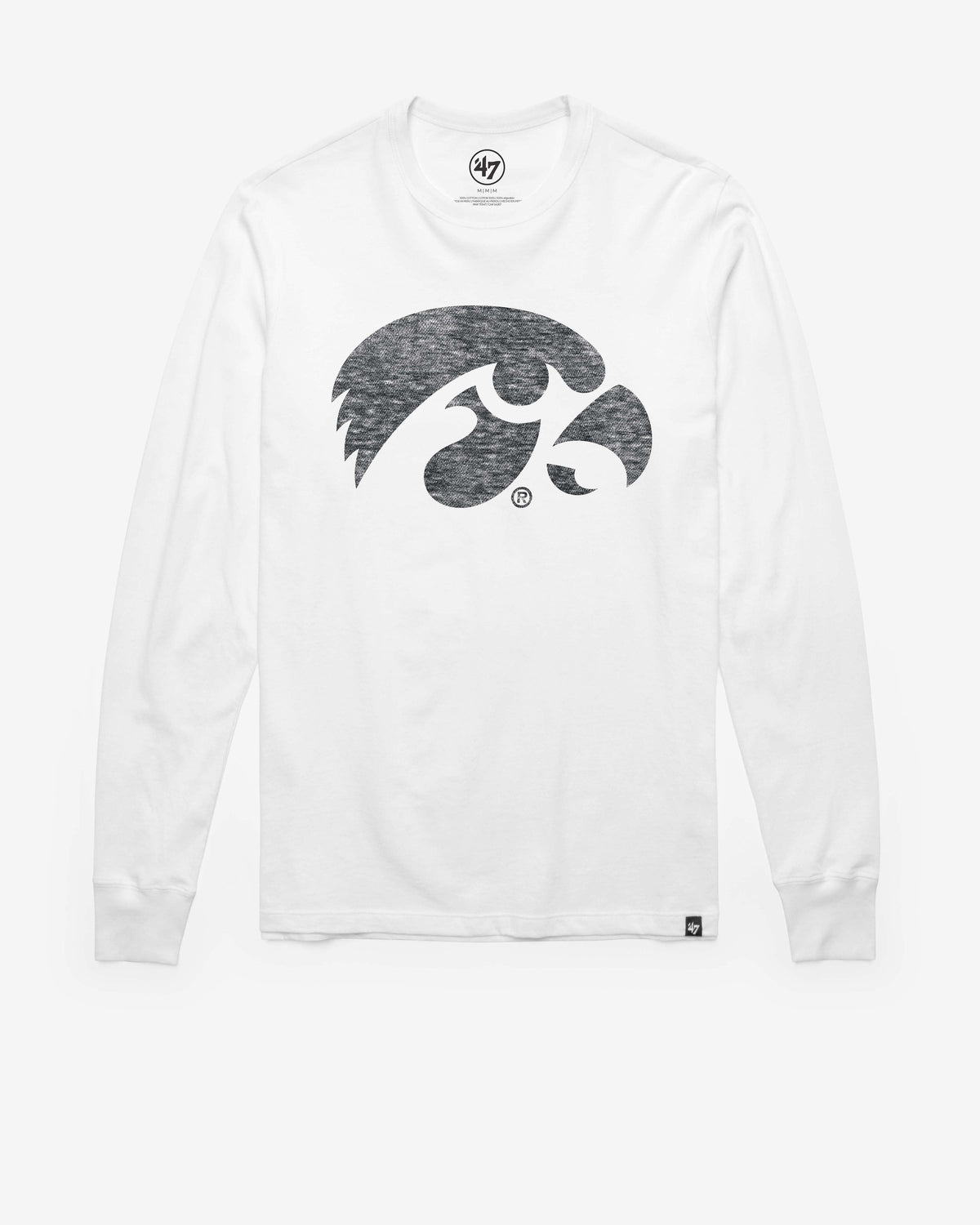 IOWA HAWKEYES PREMIER '47 FRANKLIN LONG SLEEVE TEE WHITE WASH