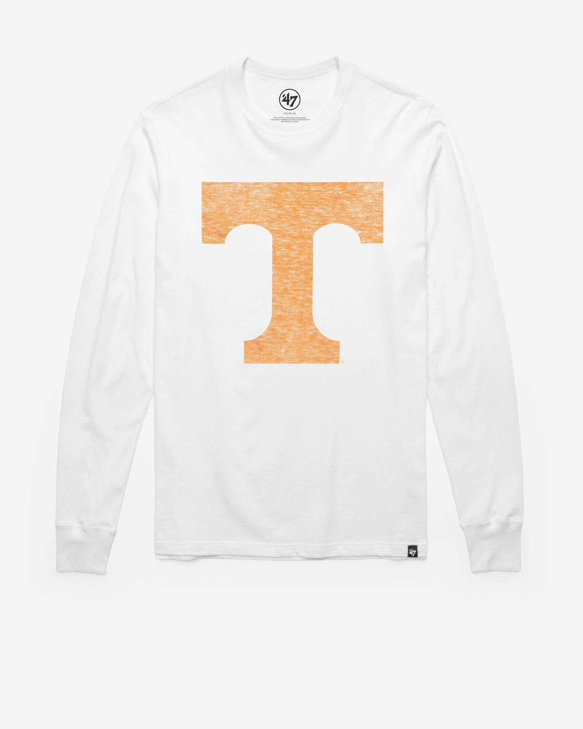 TENNESSEE VOLUNTEERS PREMIER '47 FRANKLIN LONG SLEEVE TEE WHITE WASH