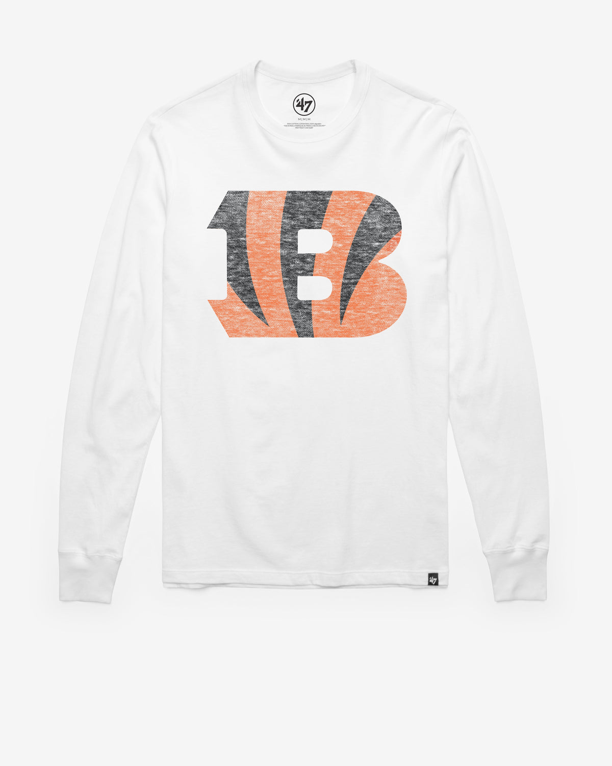 CINCINNATI BENGALS PREMIER '47 FRANKLIN LONG SLEEVE TEE WHITE WASH