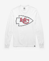KANSAS CITY CHIEFS PREMIER '47 FRANKLIN LONG SLEEVE TEE WHITE WASH