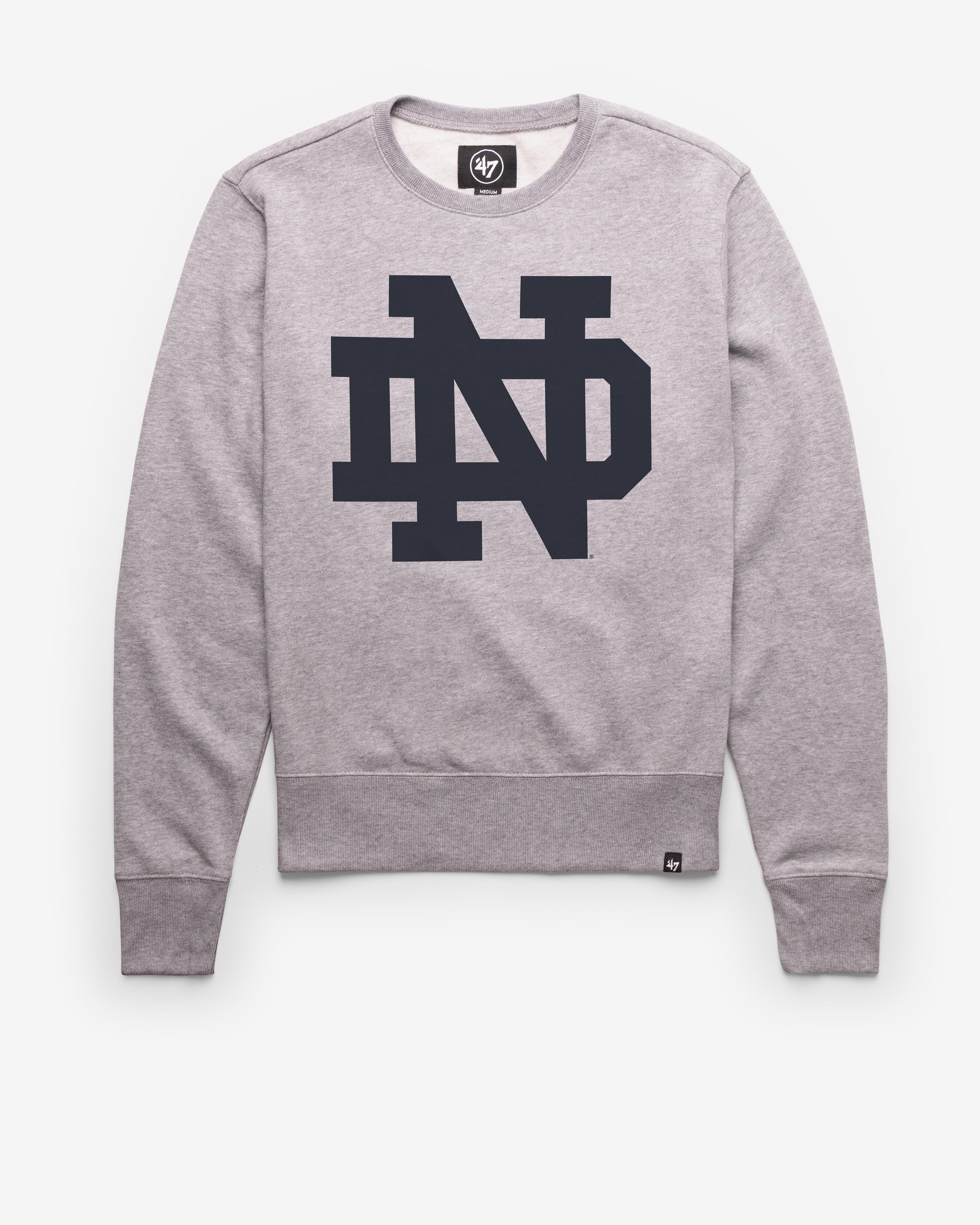 NOTRE DAME STANDALON IMPRINT '47 HEADLINE CREW SLATE GREY