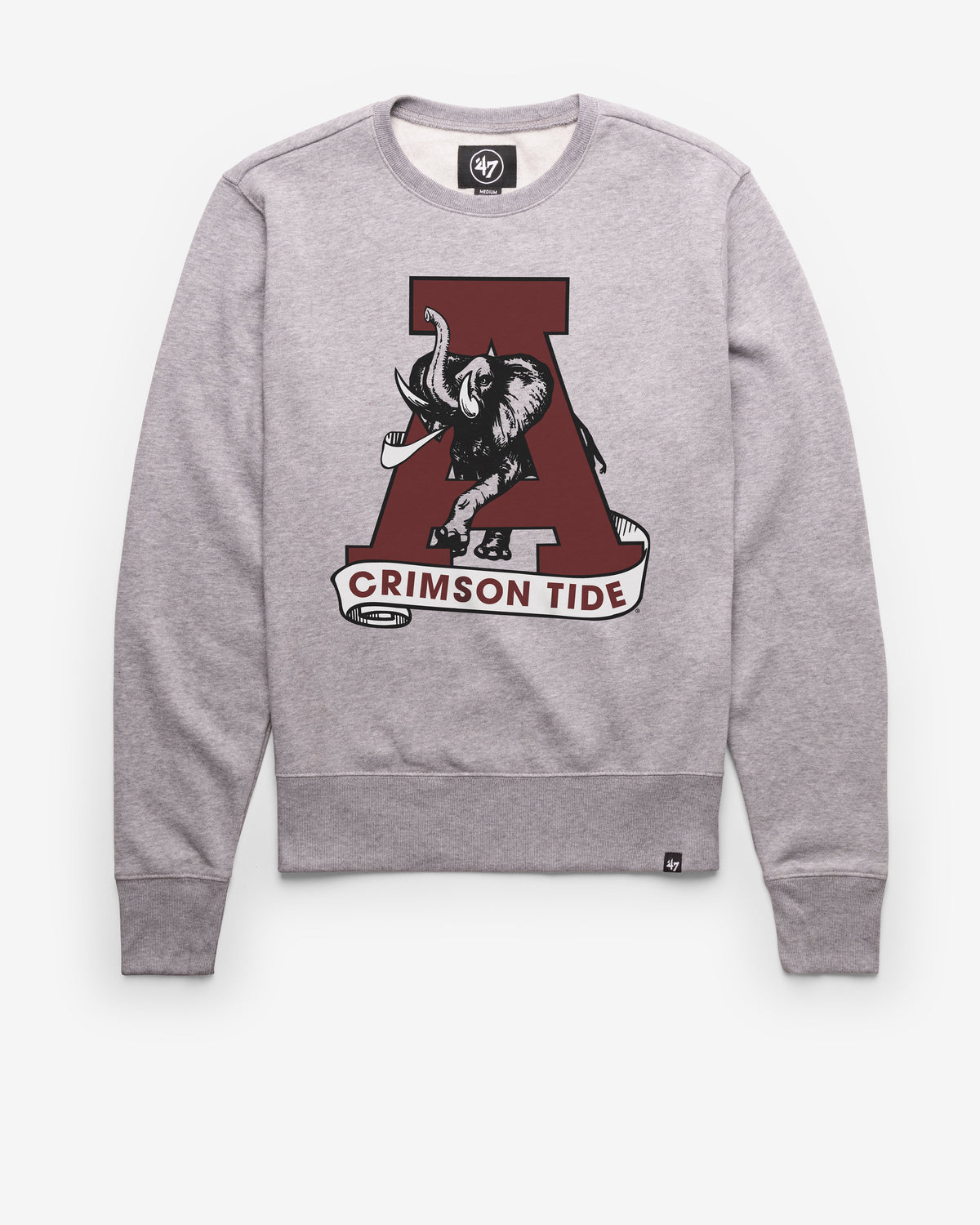 ALABAMA CRIMSON TIDE VINTAGE IMPRINT '47 HEADLINE CREW SLATE GREY