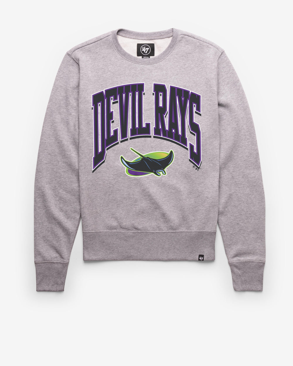 TAMPA BAY RAYS COOPERSTOWN WALK TALL '47 HEADLINE CREW SLATE GREY
