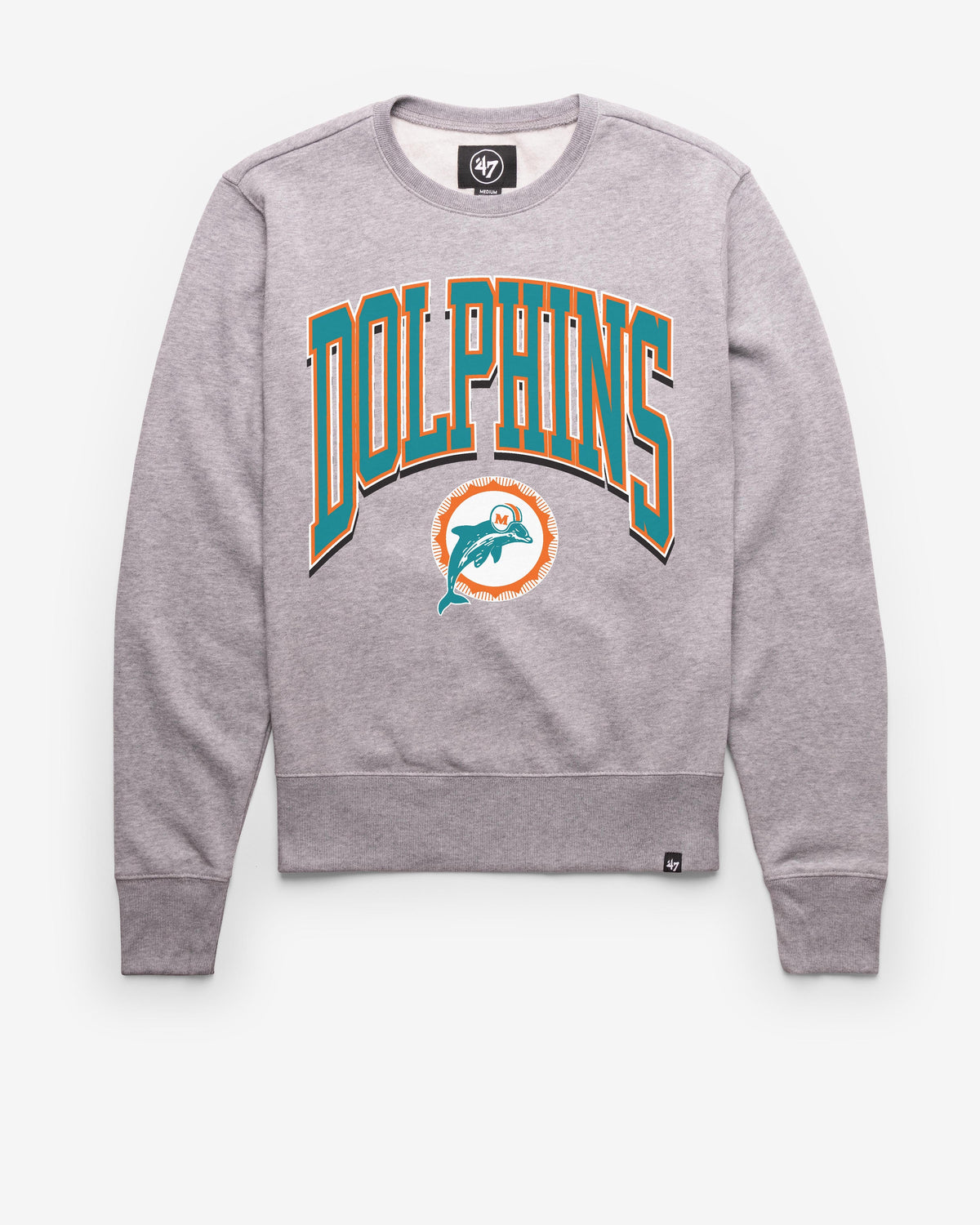 MIAMI DOLPHINS HISTORIC WALK TALL '47 HEADLINE CREW SLATE GREY