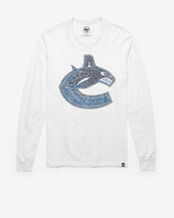 VANCOUVER CANUCKS PREMIER '47 FRANKLIN LONG SLEEVE TEE WHITE WASH