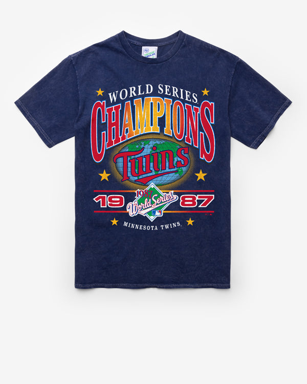 MINNESOTA TWINS COOPERSTOWN WORLD SERIES LOCKER VINTAGE '47 TUBULAR TEE DT NAVY