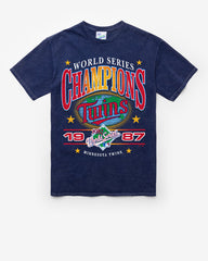 MINNESOTA TWINS COOPERSTOWN WORLD SERIES LOCKER VINTAGE '47 TUBULAR TEE DT NAVY