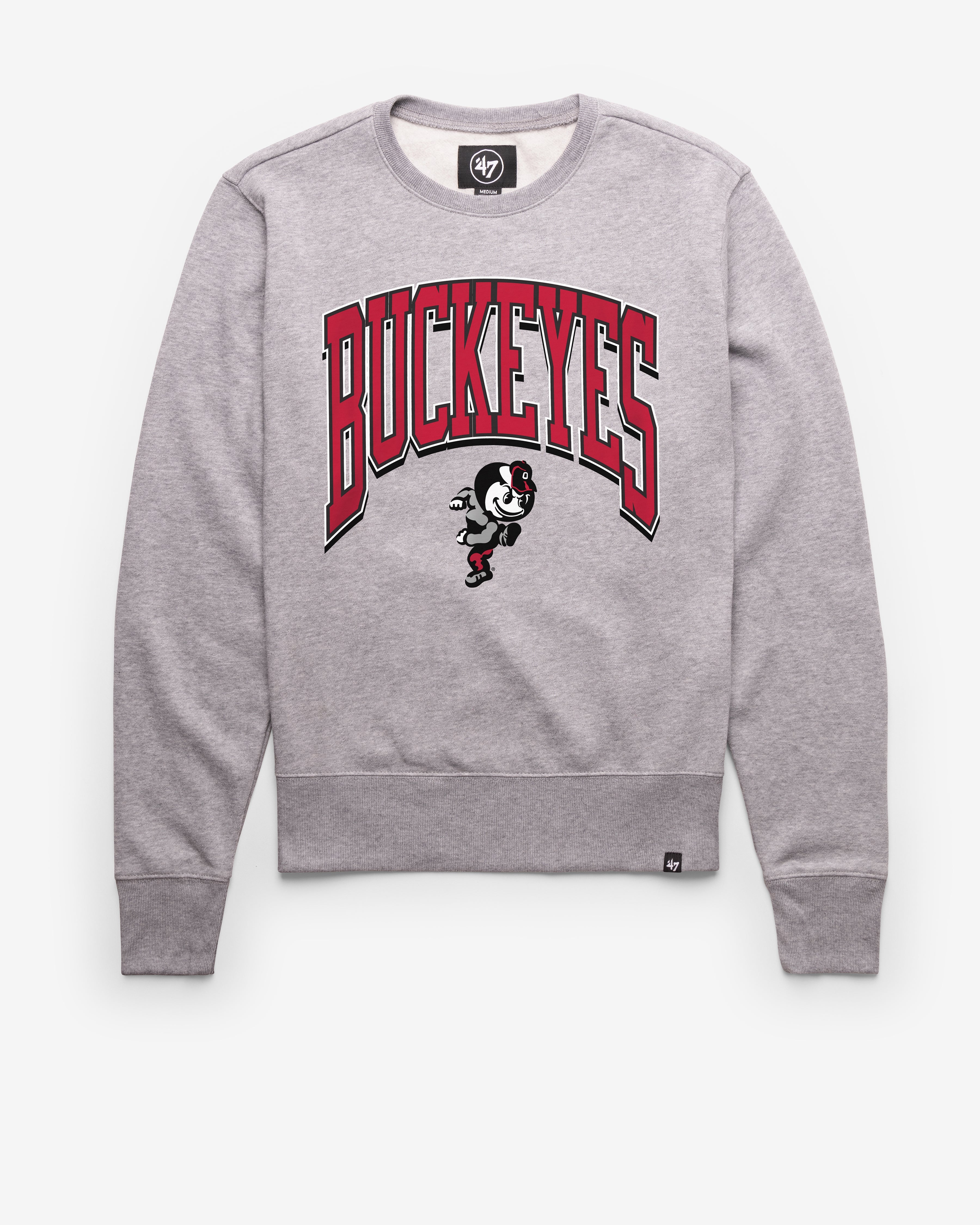 OHIO STATE BUCKEYES VINTAGE WALK TALL '47 HEADLINE CREW SLATE GREY