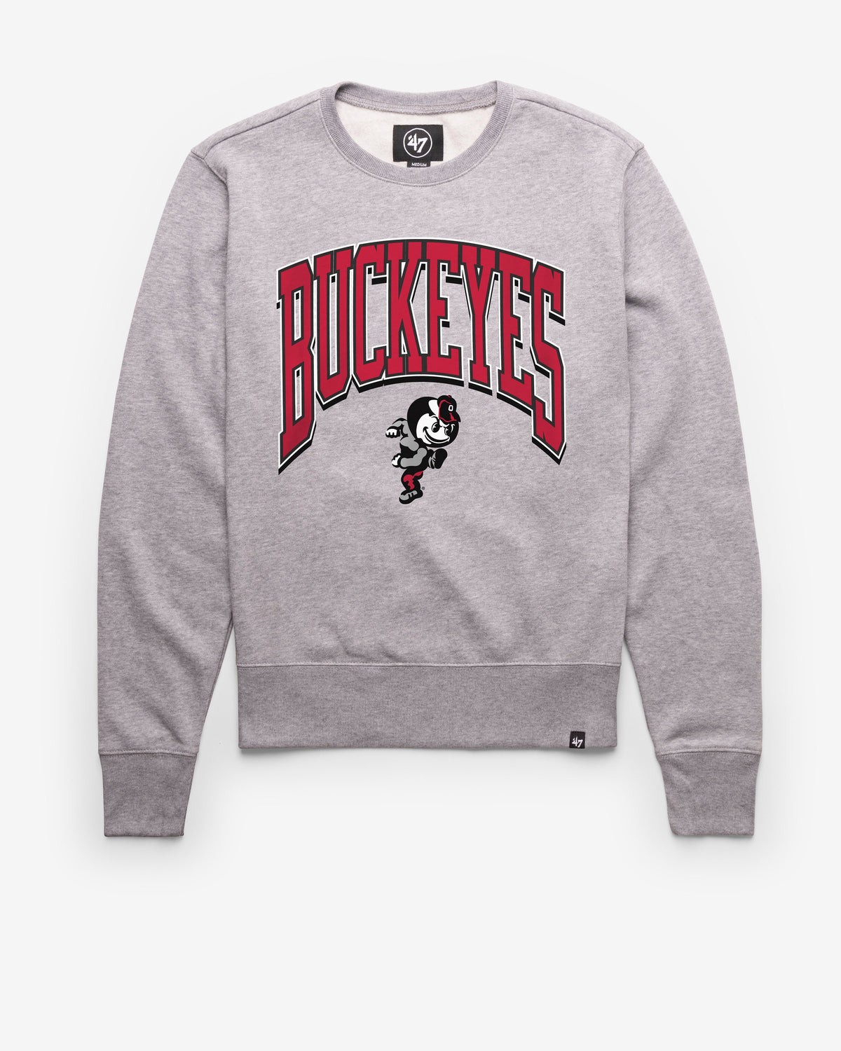 OHIO STATE BUCKEYES VINTAGE WALK TALL '47 HEADLINE CREW SLATE GREY