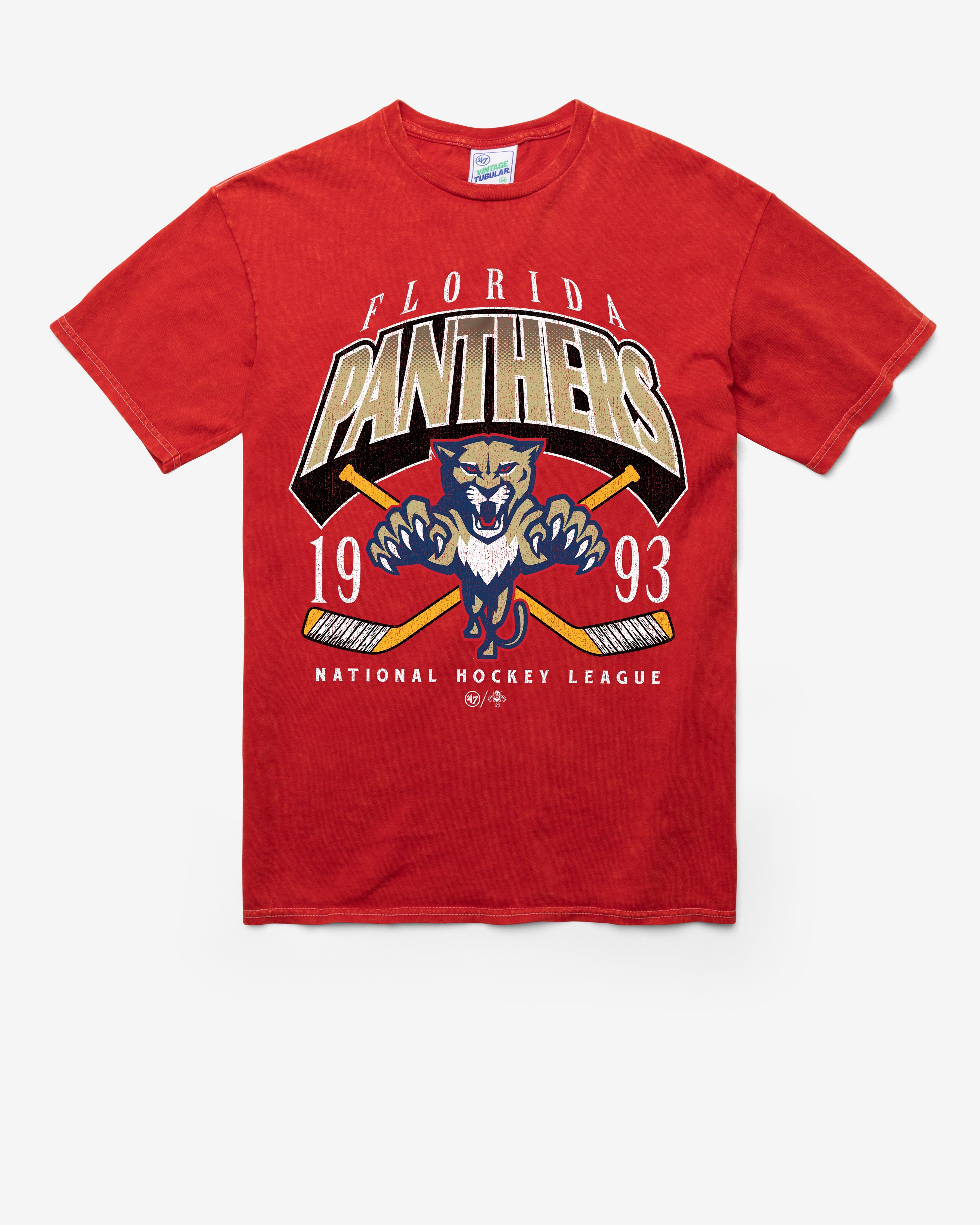 FLORIDA PANTHERS LOCKER VINTAGE '47 TUBULAR TEE DT RED
