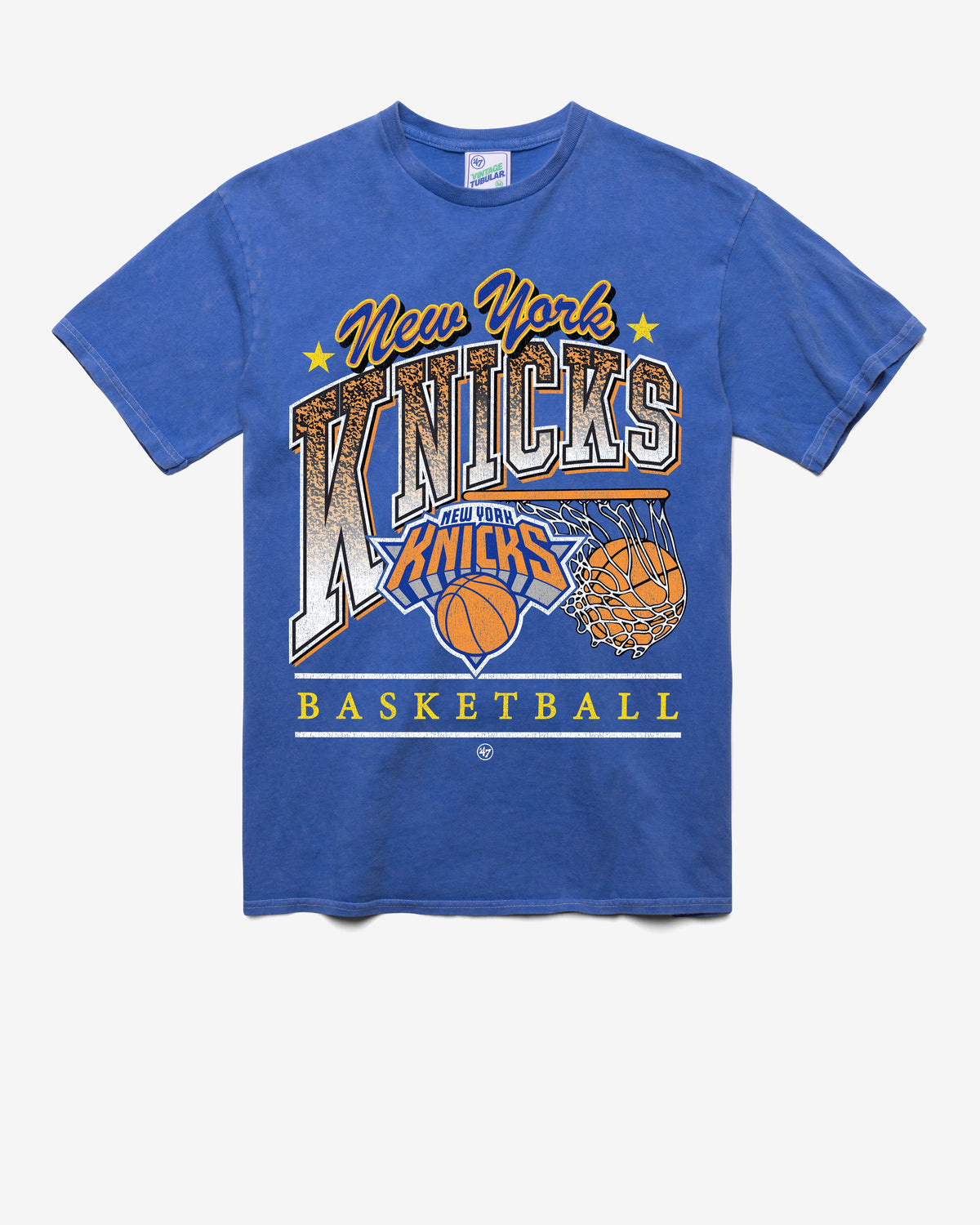 NEW YORK KNICKS LOCKER '47 TUBULAR TEE DT CALI BLUE