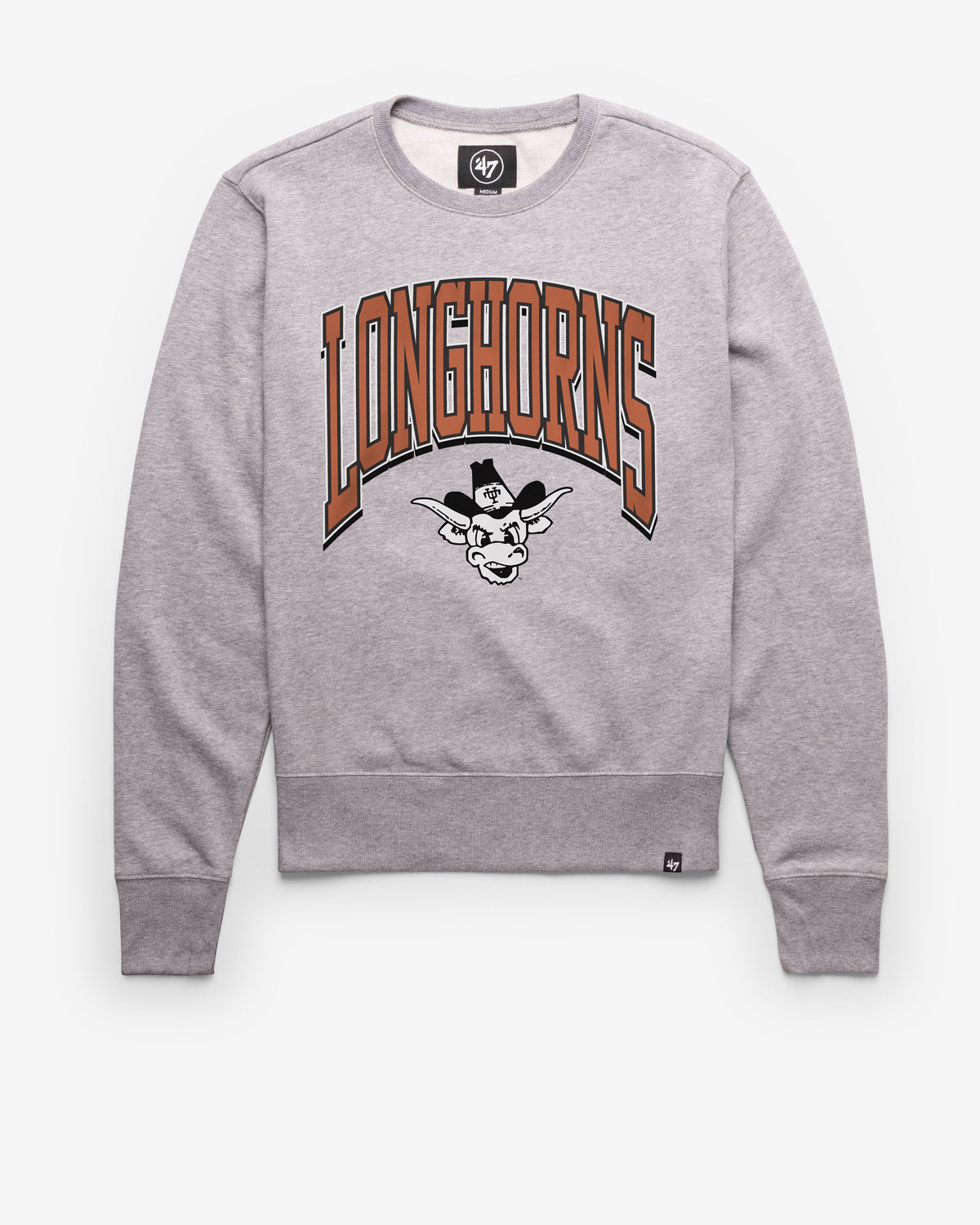 TEXAS LONGHORNS VINTAGE WALK TALL '47 HEADLINE CREW SLATE GREY