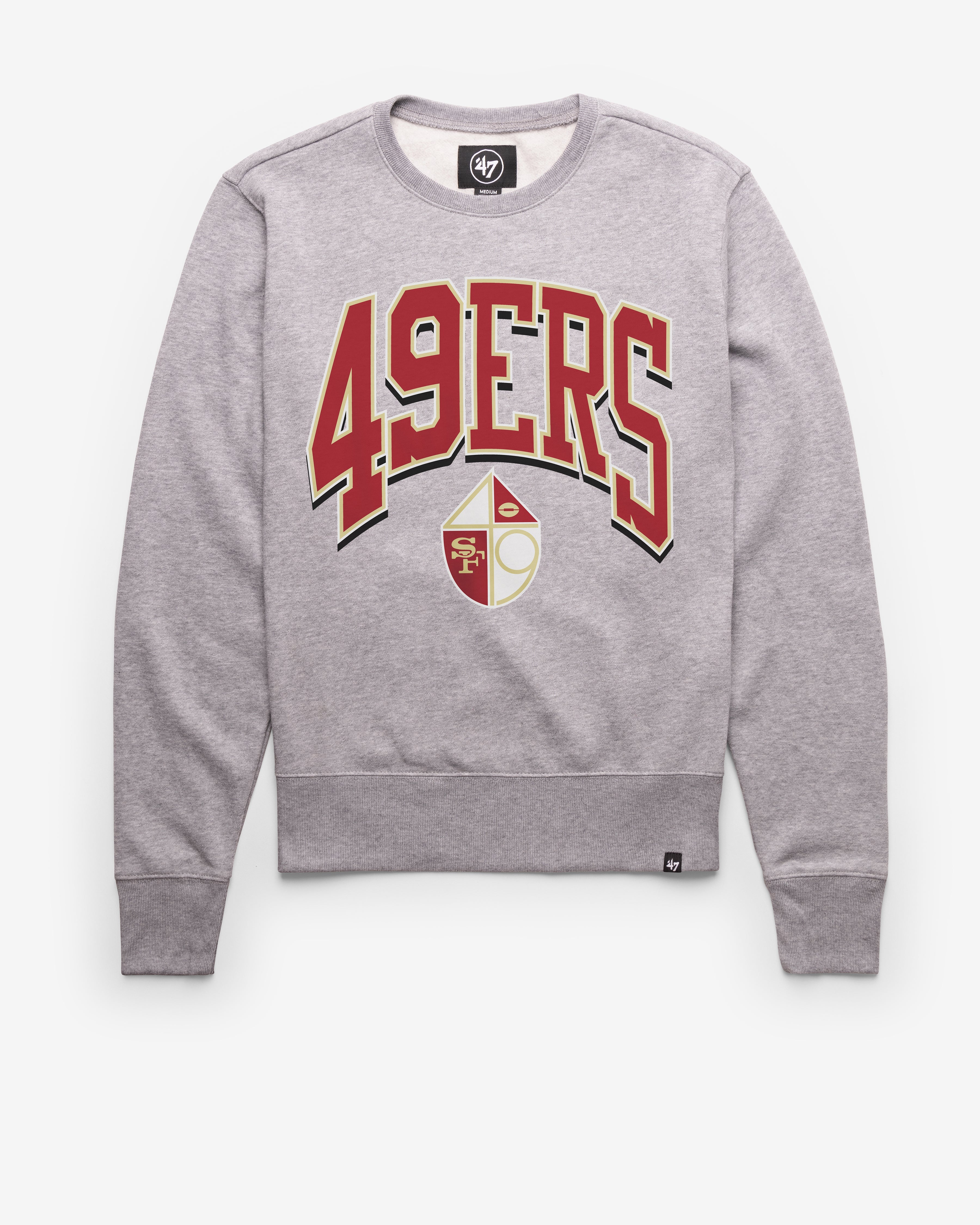 SAN FRANCISCO 49ERS HISTORIC WALK TALL '47 HEADLINE CREW SLATE GREY