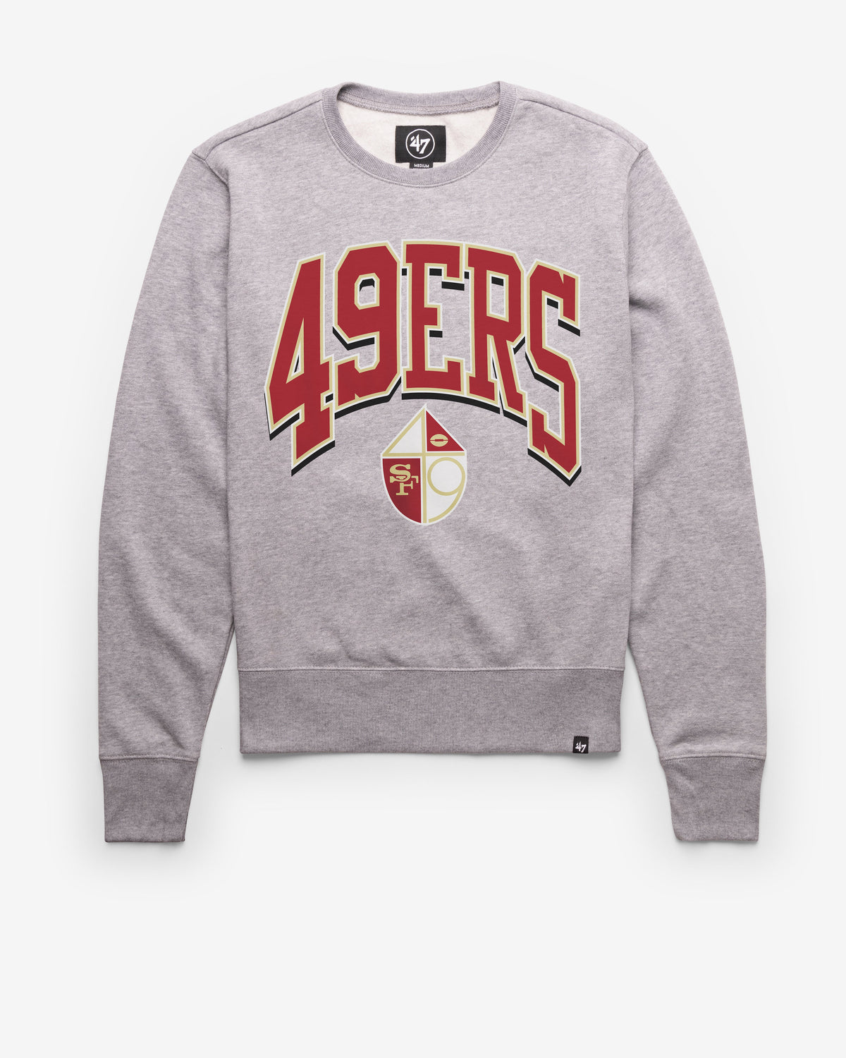 SAN FRANCISCO 49ERS HISTORIC WALK TALL '47 HEADLINE CREW SLATE GREY