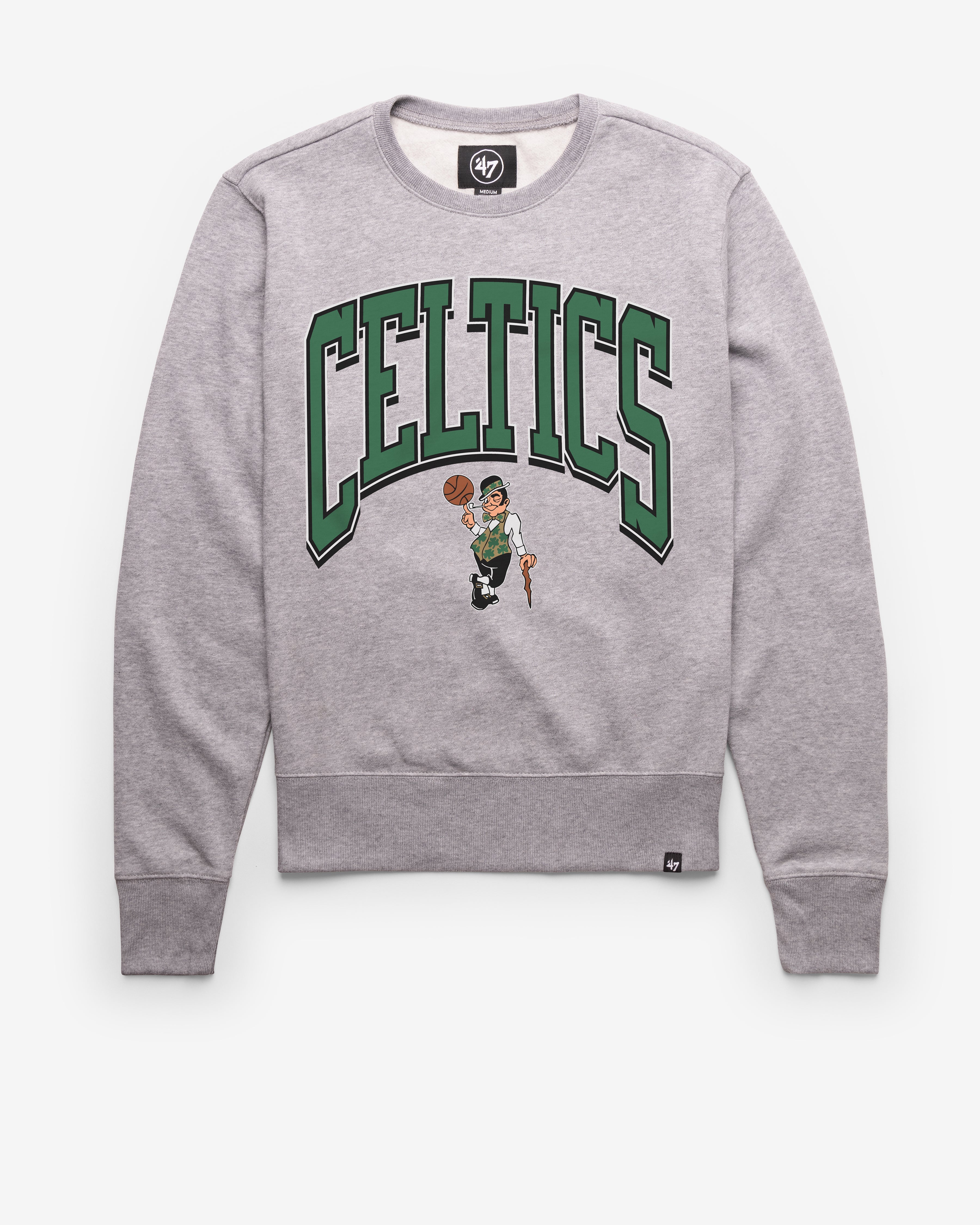 BOSTON CELTICS WALK TALL '47 HEADLINE CREW SLATE GREY