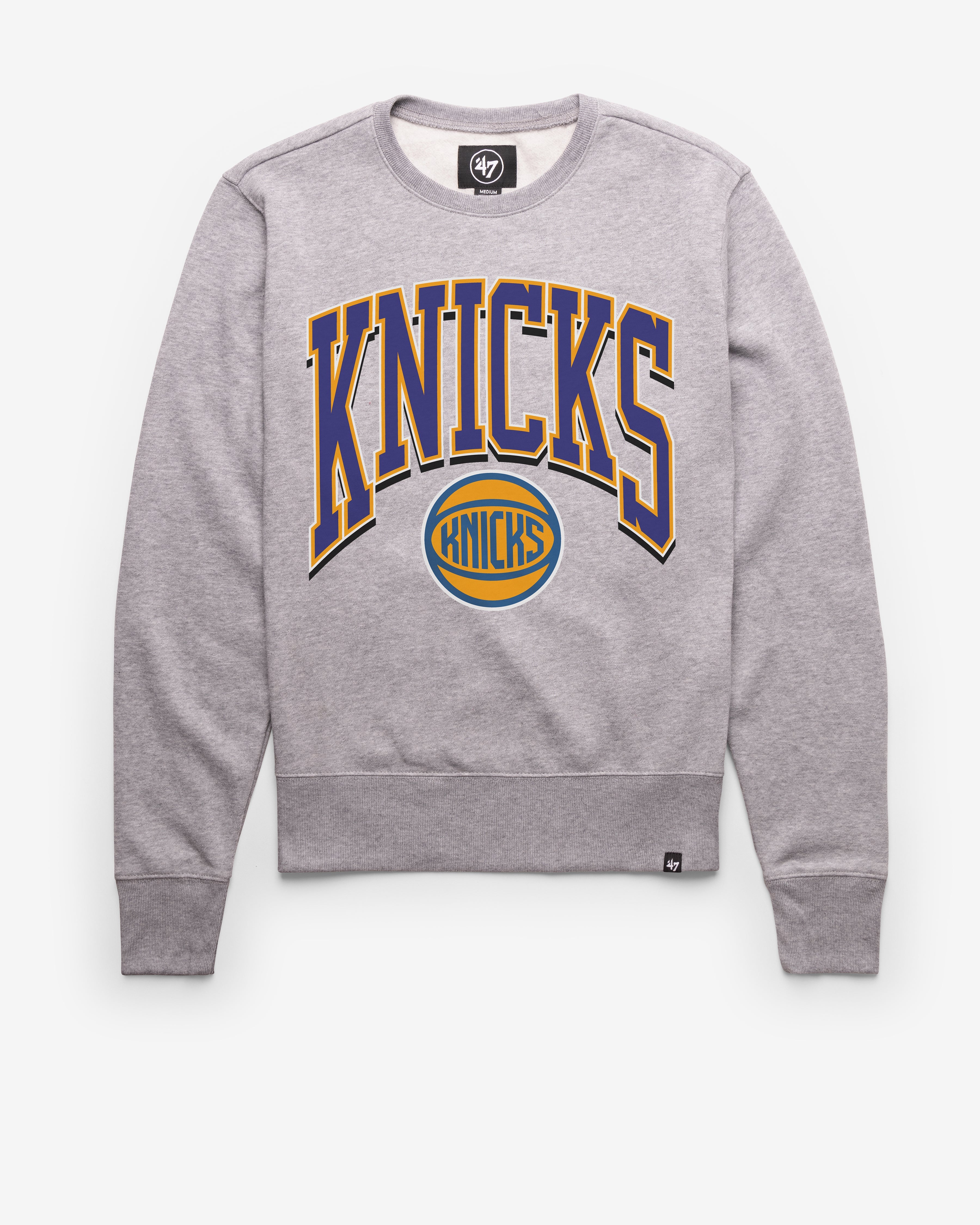 NEW YORK KNICKS WALK TALL '47 HEADLINE CREW SLATE GREY