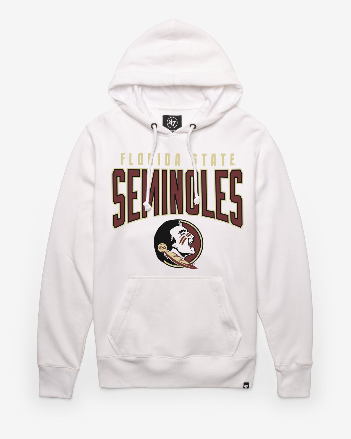 FLORIDA STATE SEMINOLES TEAM ELEMENTS ARCH '47 HEADLINE HOOD WHITE WASH