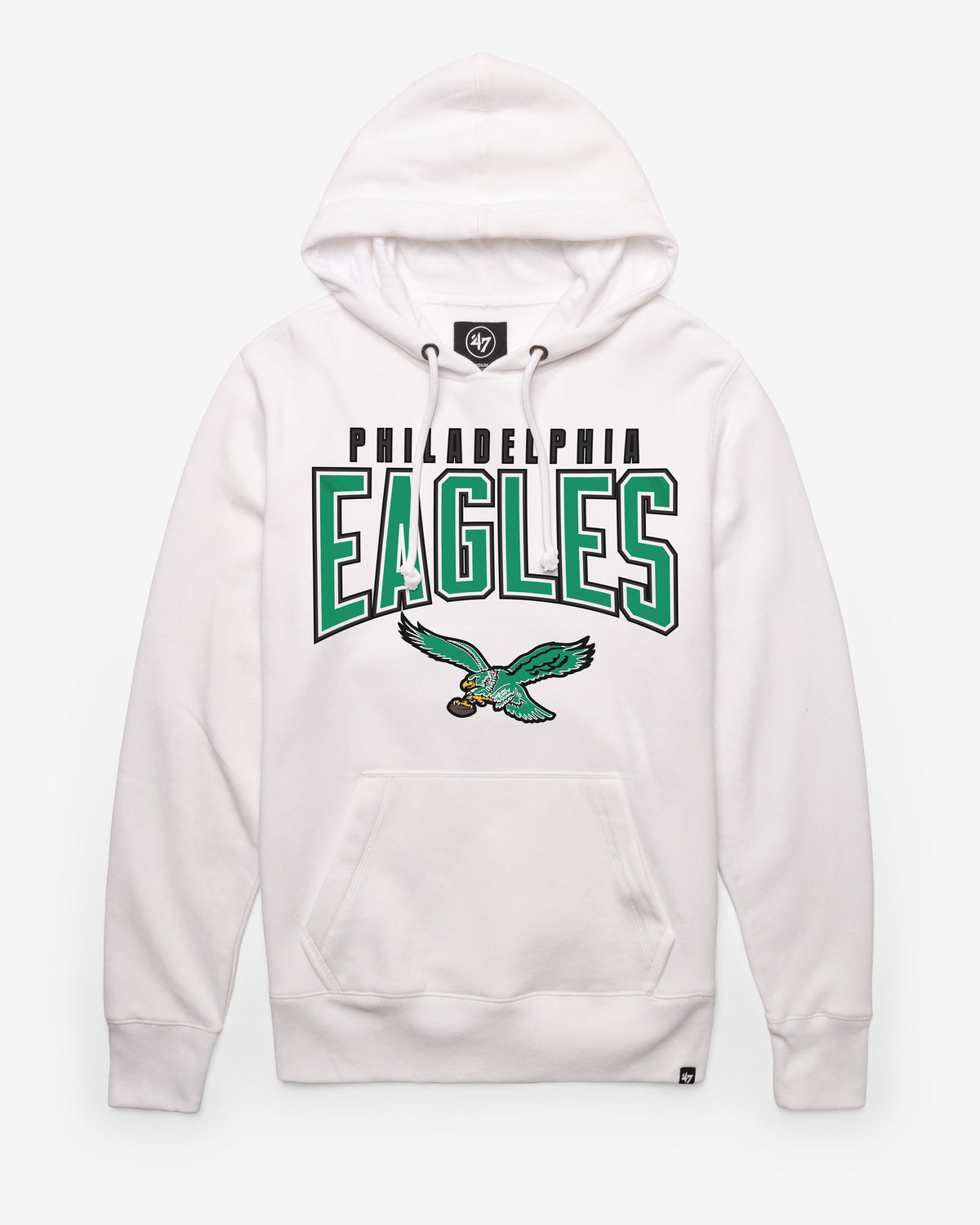 PHILADELPHIA EAGLES HISTORIC TEAM ELEMENTS ARCH '47 HEADLINE HOOD WHITE WASH
