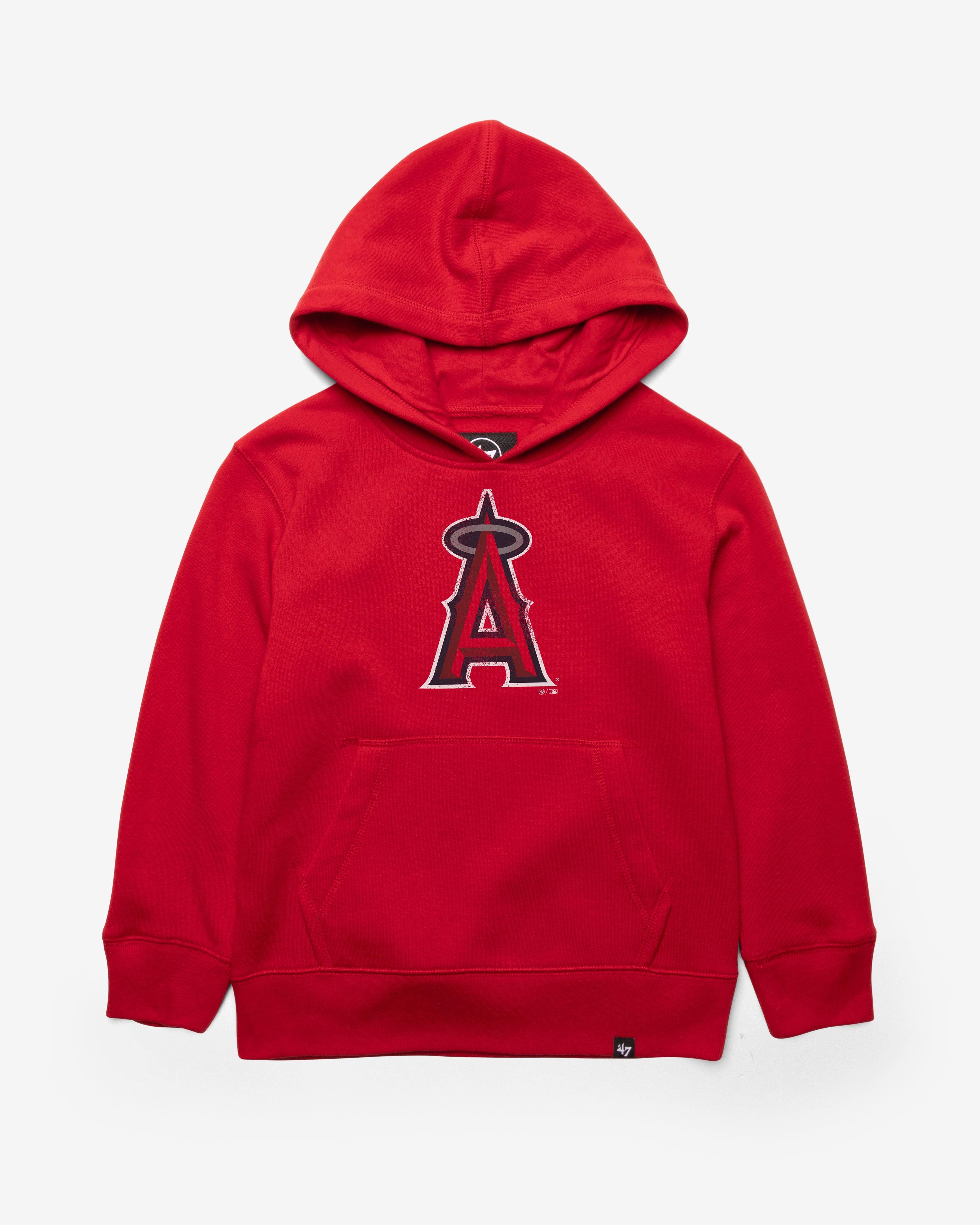 LOS ANGELES ANGELS DISTRESSED IMPRINT '47 HEADLINE HOOD KIDS RED
