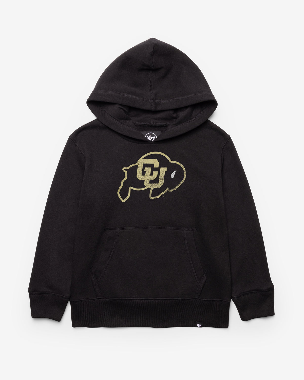 COLORADO BUFFALOES DISTRESSED IMPRINT '47 HEADLINE HOOD KIDS JET BLACK