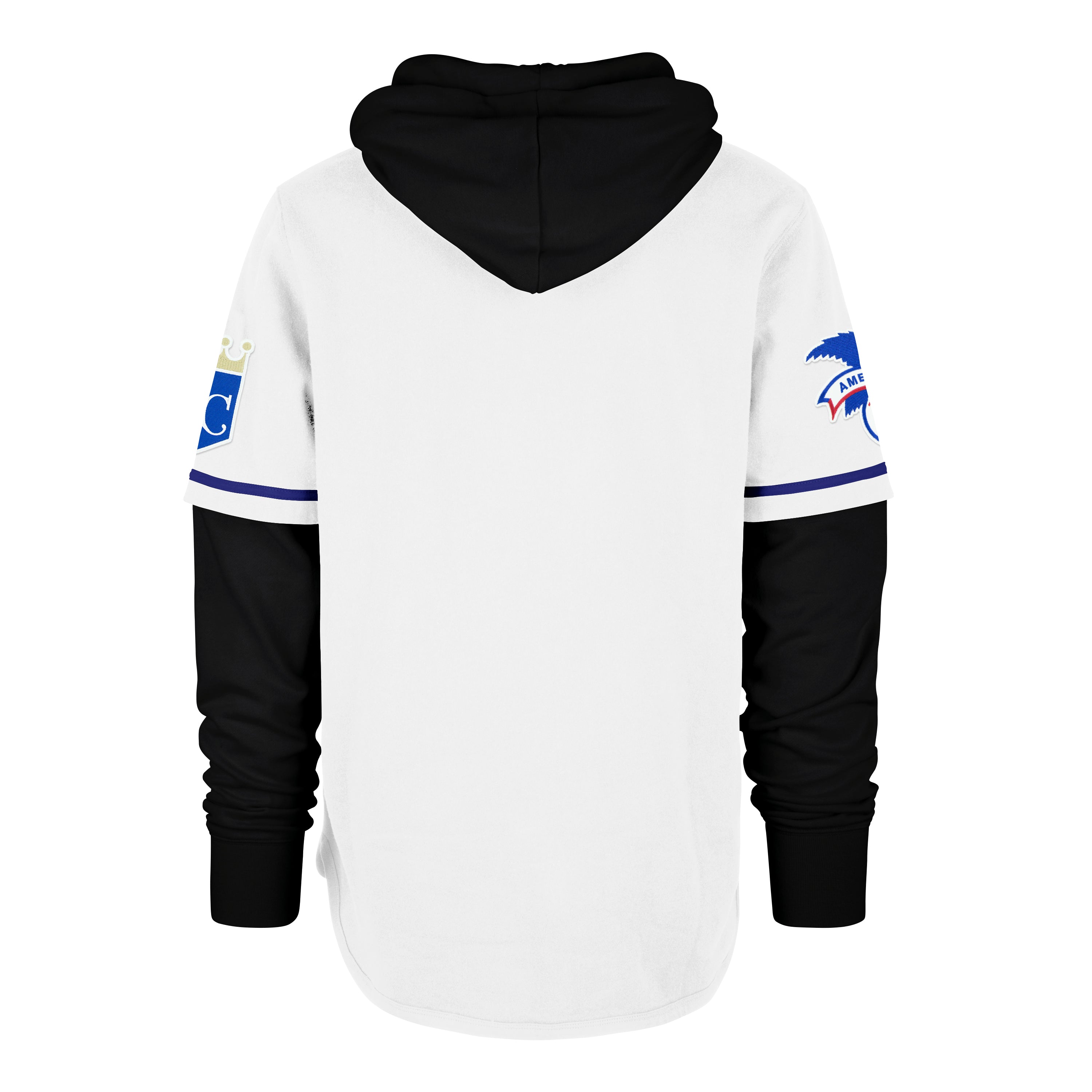KANSAS CITY ROYALS COOPERSTOWN TRIFECTA '47 SHORTSTOP HOOD PULLOVER WHITE WASH