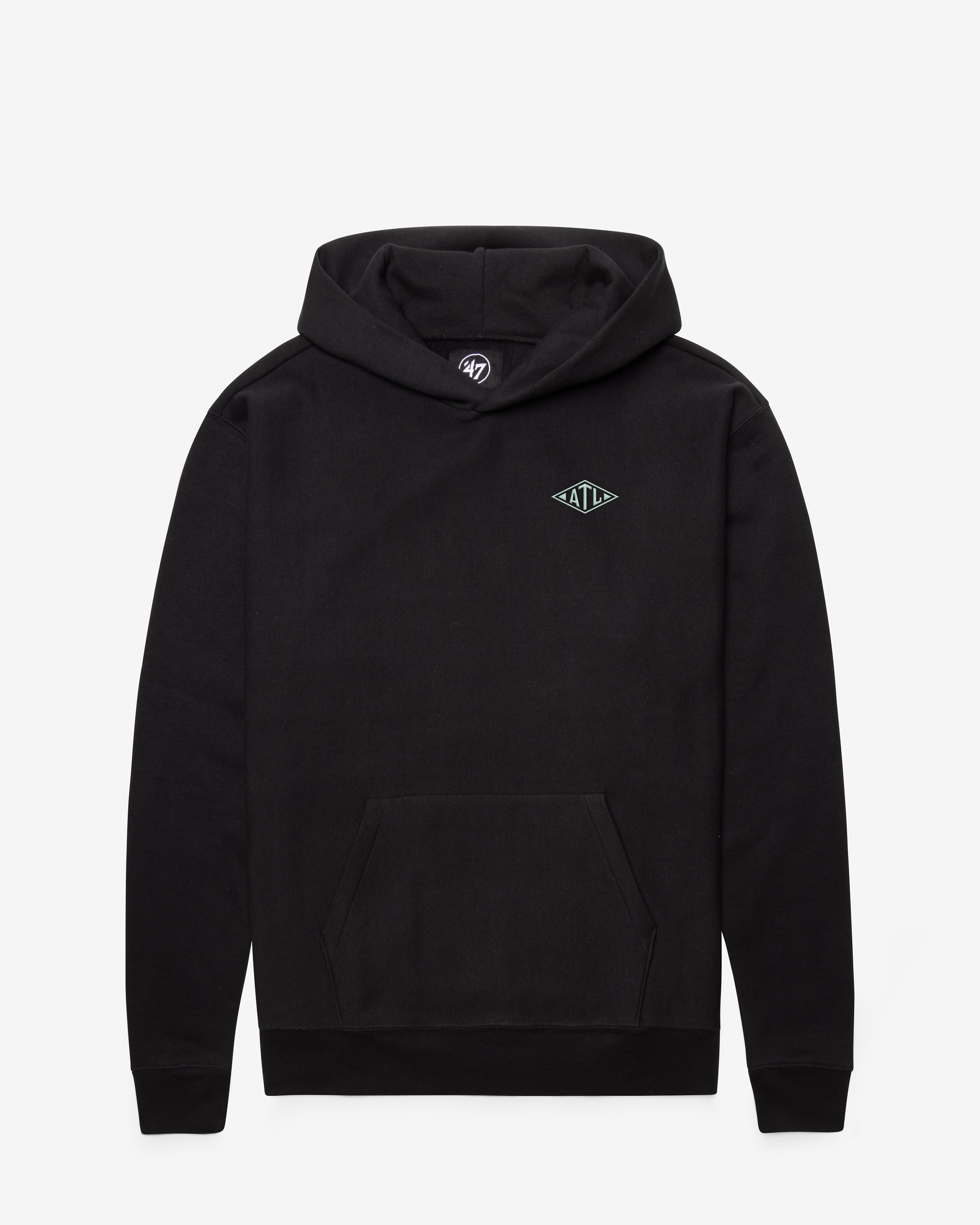 ATLANTA BRAVES MONOGRAM BACKER '47 FOUNDATION HOOD FLINT BLACK