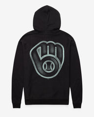 MILWAUKEE BREWERS MONOGRAM BACKER '47 FOUNDATION HOOD FLINT BLACK