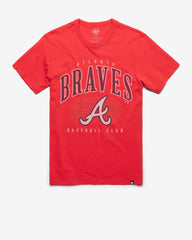 ATLANTA BRAVES DOUBLE HEADER '47 FRANKLIN TEE RACER RED