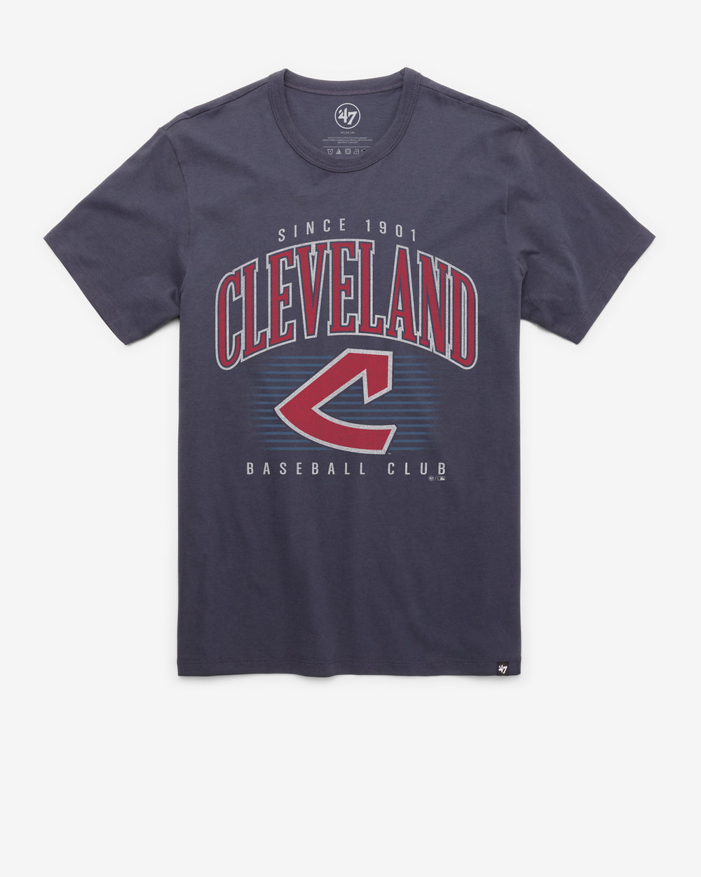 CLEVELAND GUARDIANS COOPERSTOWN DOUBLE HEADER '47 FRANKLIN TEE ATLAS BLUE