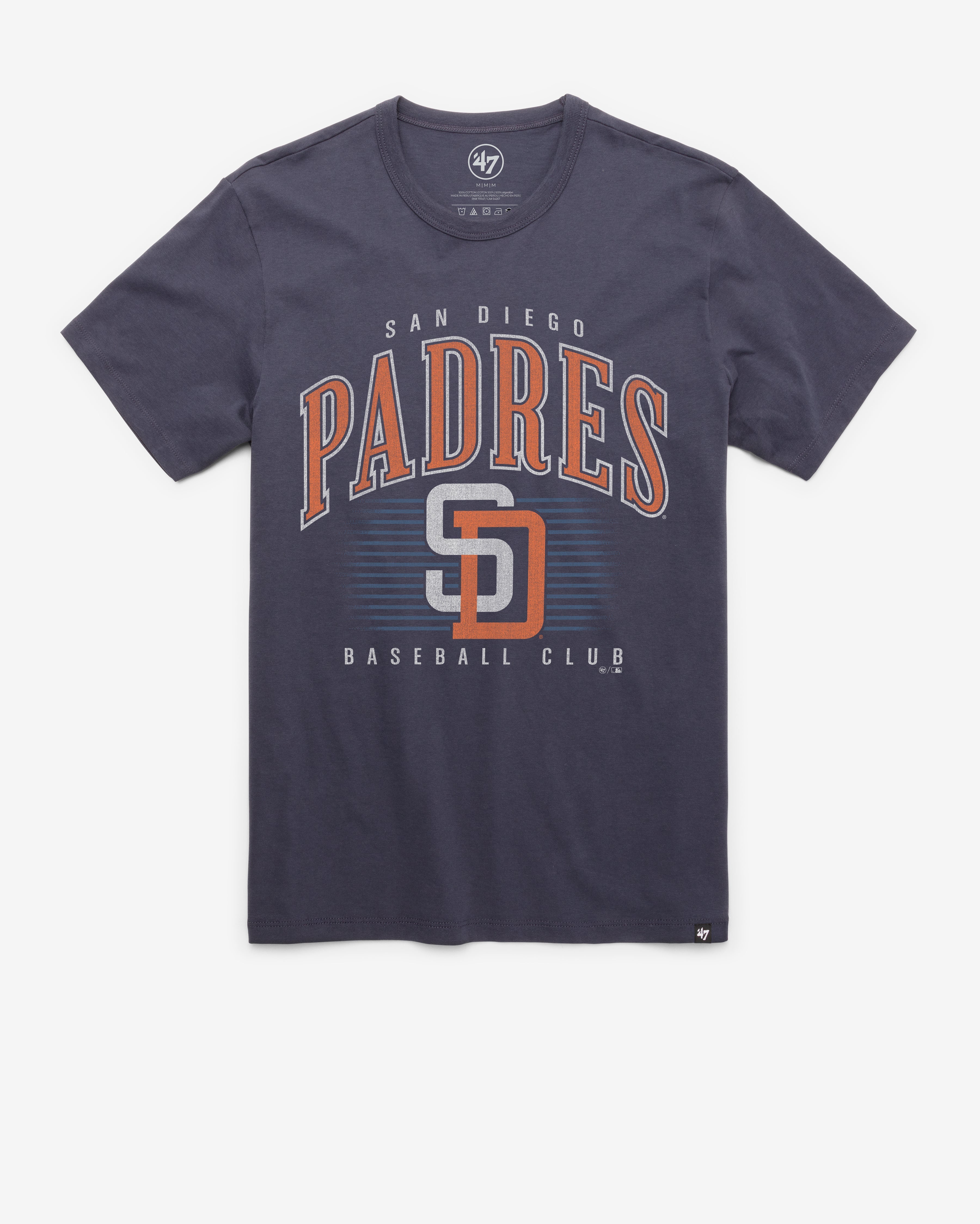 SAN DIEGO PADRES COOPERSTOWN DOUBLE HEADER '47 FRANKLIN TEE ATLAS BLUE