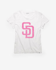 SAN DIEGO PADRES CITY CONNECT PREMIER '47 FRANKIE TEE WOMENS WHITE WASH