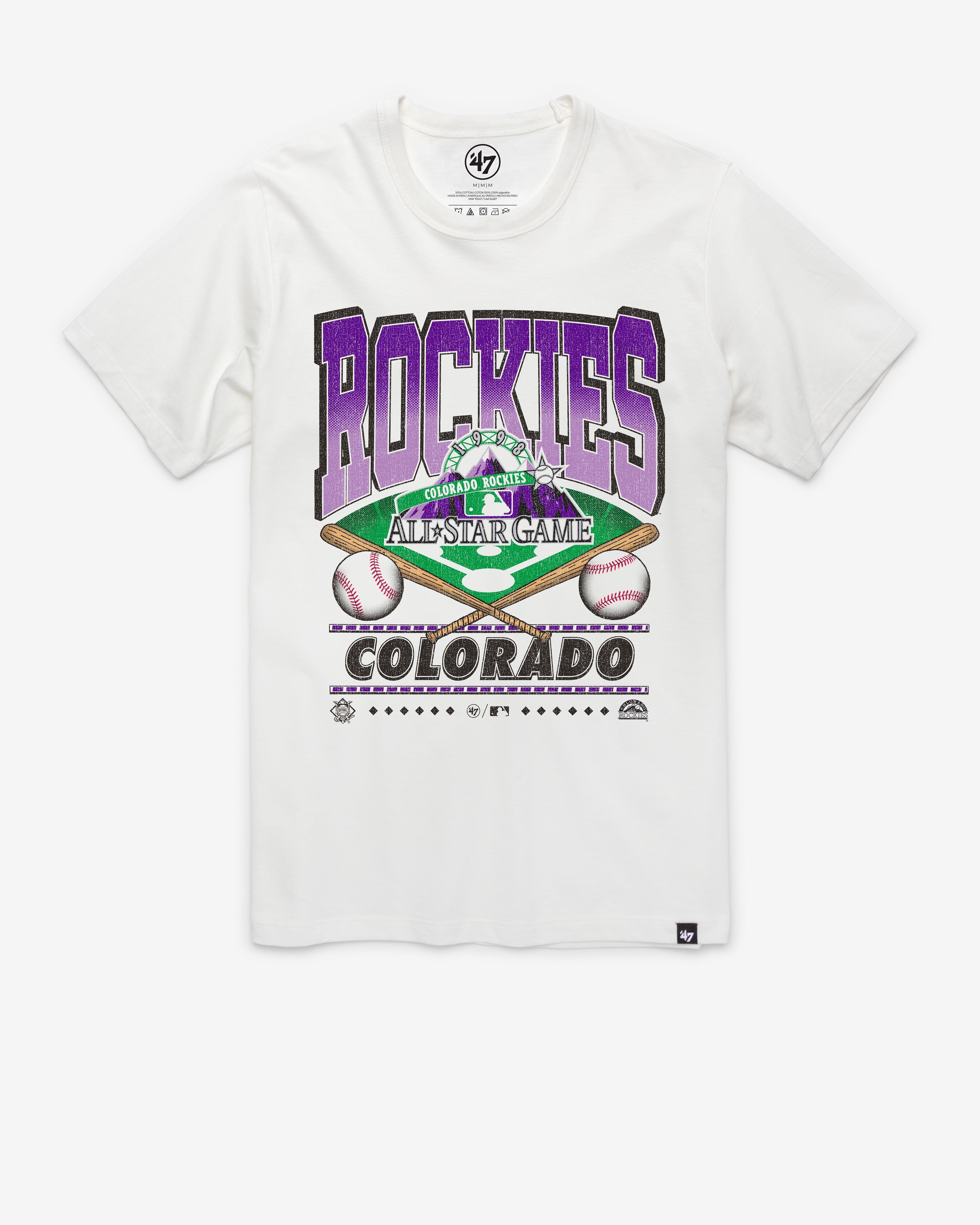 COLORADO ROCKIES STRAIGHT SHOT '47 FRANKLIN TEE WHITE WASH