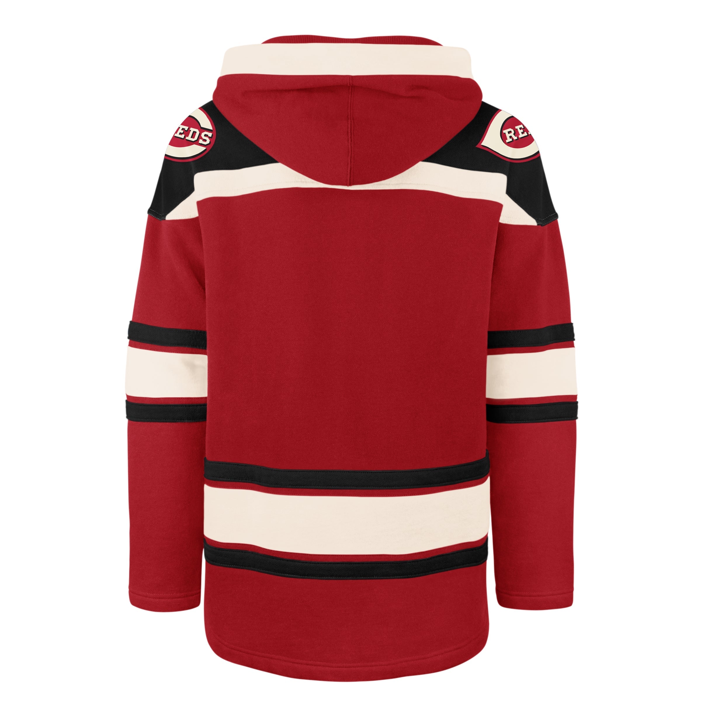 CINCINNATI REDS '47 SUPERIOR LACER PULLOVER HOOD RED
