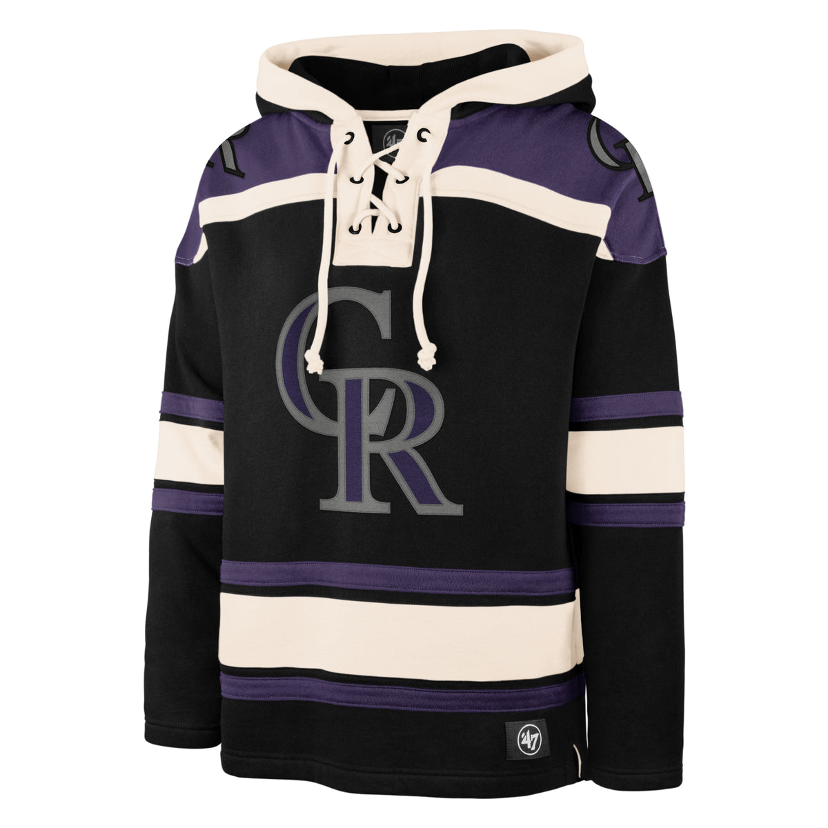 COLORADO ROCKIES '47 SUPERIOR LACER PULLOVER HOOD JET BLACK