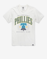 PHILADELPHIA PHILLIES CITY CONNECT DOUBLE HEADER '47 FRANKLIN TEE WHITE WASH