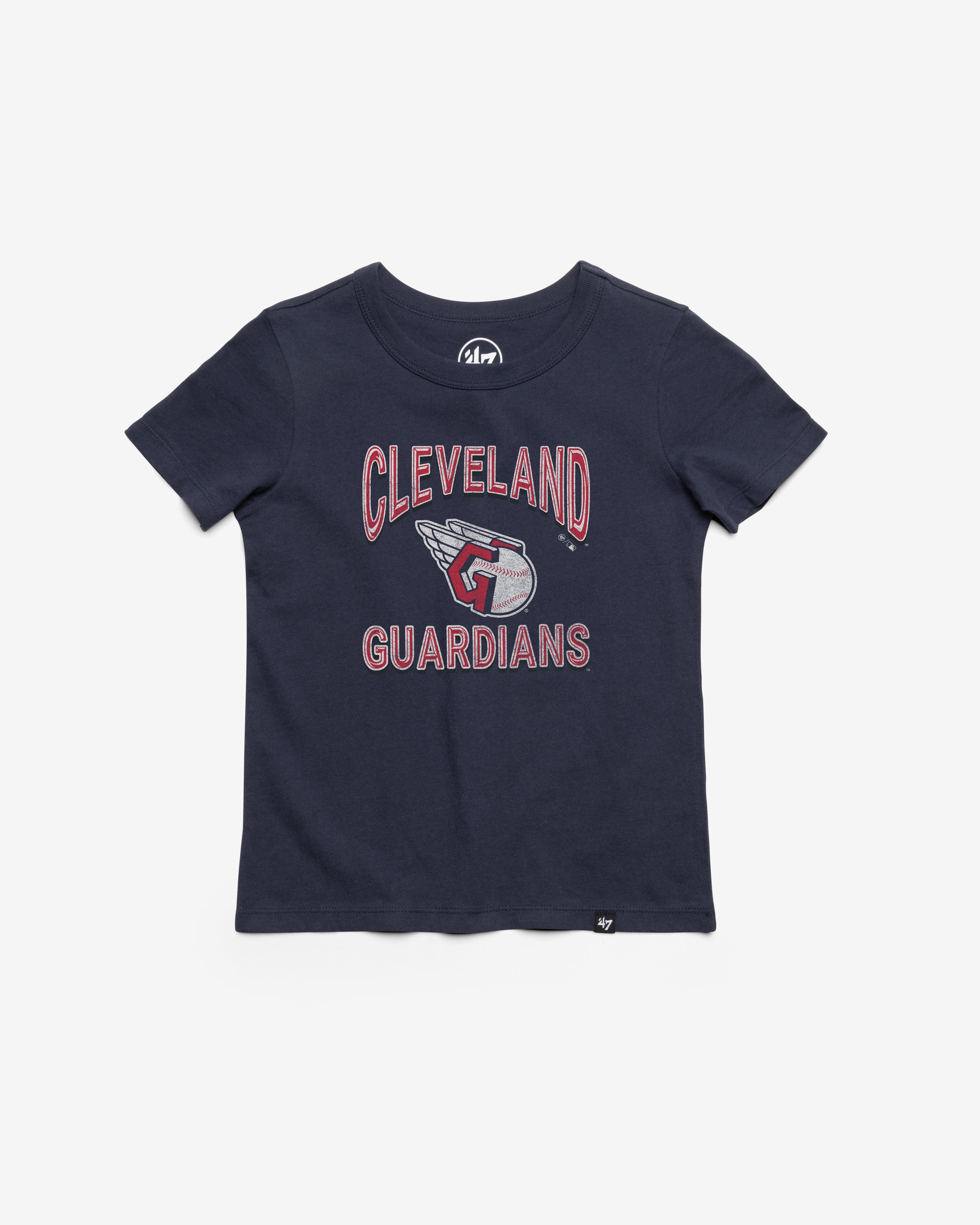 CLEVELAND GUARDIANS FAN OUT '47 FRANKLIN TEE KIDS ATLAS BLUE