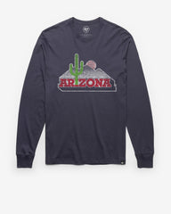 ARIZONA WILDCATS CACTUS VINTAGE PREMIER '47 FRANKLIN LONG SLEEVE TEE ATLAS BLUE