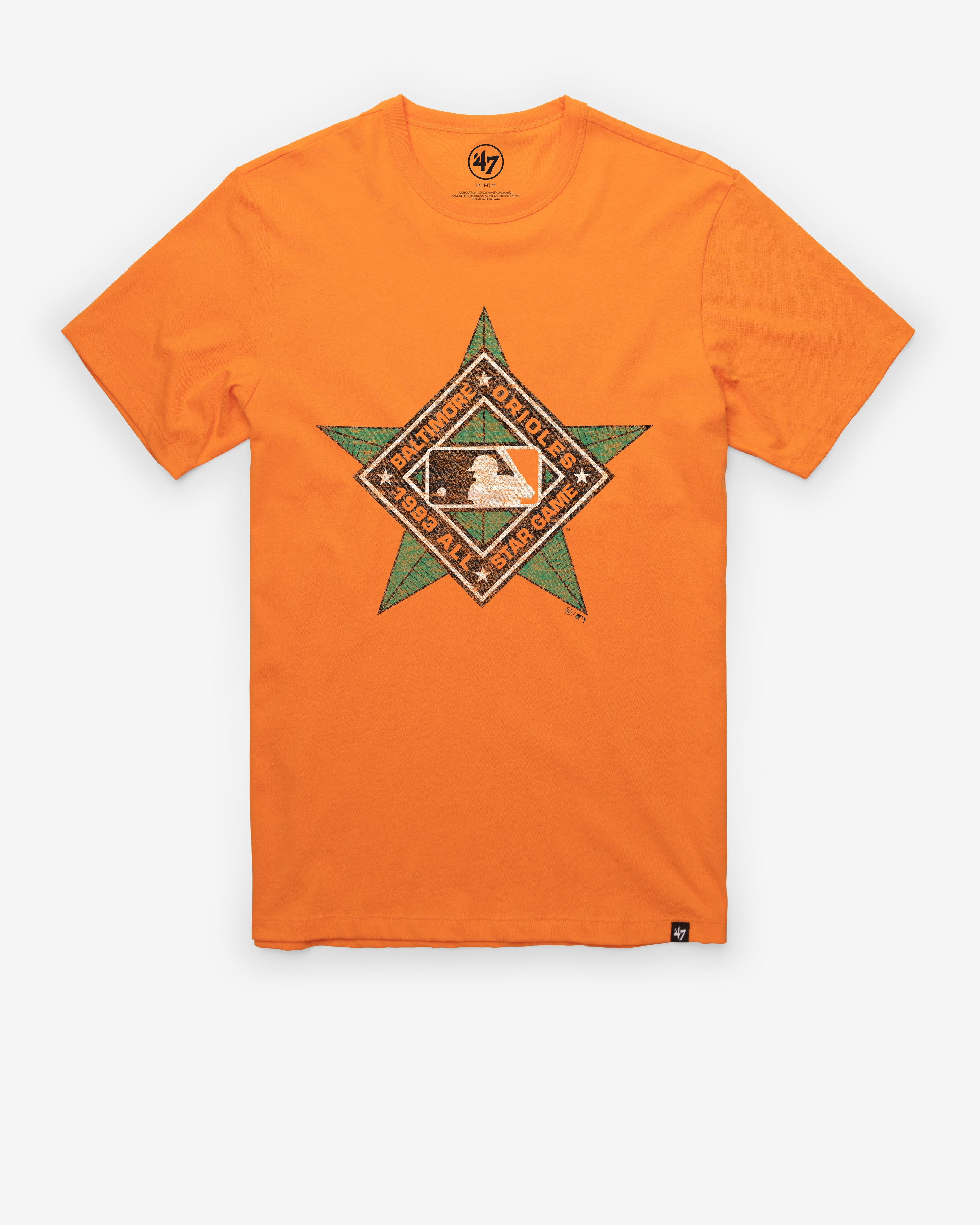 BALTIMORE ORIOLES COOP ASG PREMIER '47 FRANKLIN TEE SIGNAL ORANGE