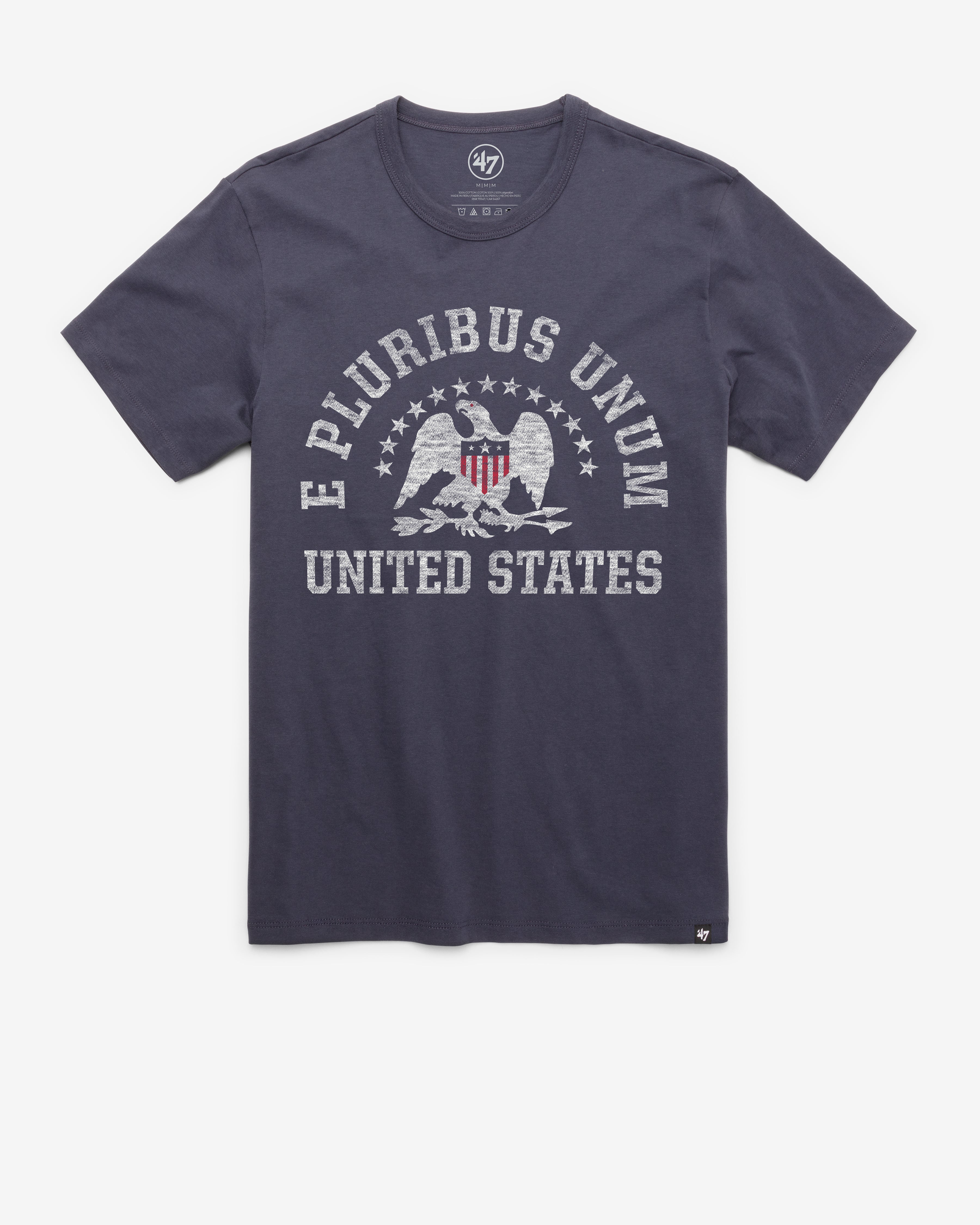 UNITED STATES USA ONE NATION '47 FRANKLIN TEE ATLAS BLUE