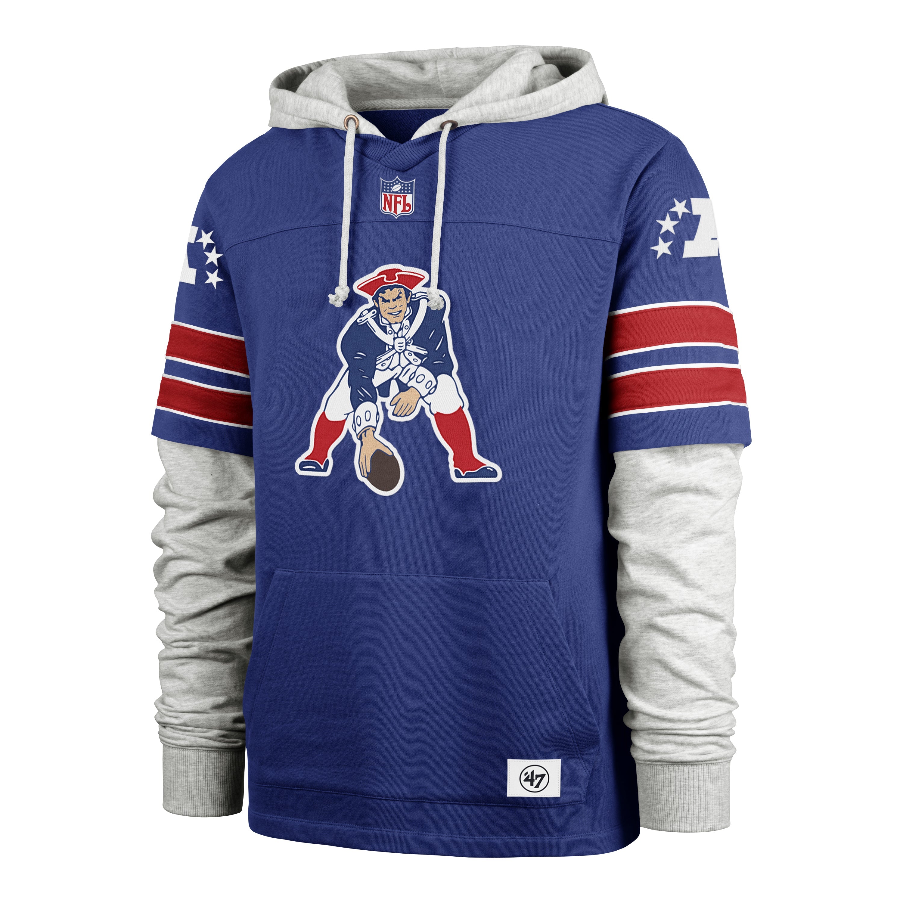 NEW ENGLAND PATRIOTS HISTORIC GRIDIRON BLITZ '47 CORNERBACK LACER JETTY BLUE