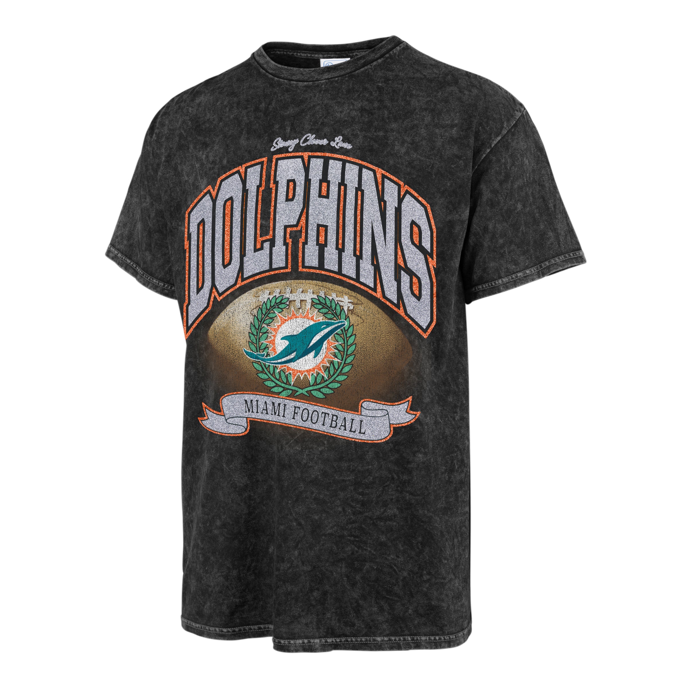MIAMI DOLPHINS STONEY CLOVER LANE X '47 TUBULAR TEE FLINT BLACK