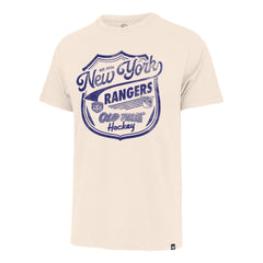 OLD TIME HOCKEY NEW YORK RANGERS VINTAGE POKE CHECK '47 FRANKLIN TEE CREAM